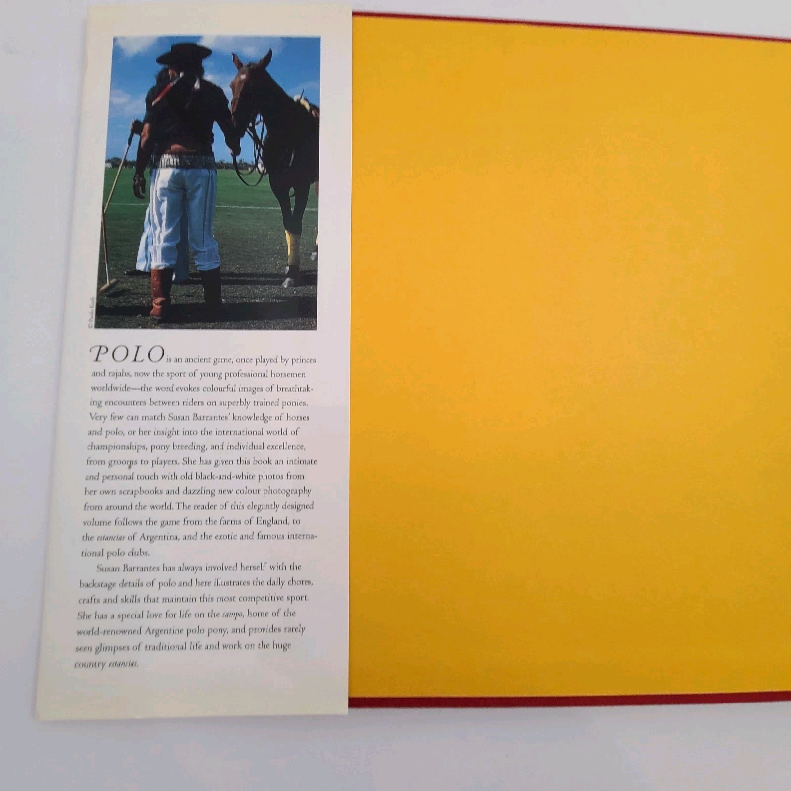 Polo” by Susan Barrantes Hardcover Book 1997 Horses Sport Equestrian READ