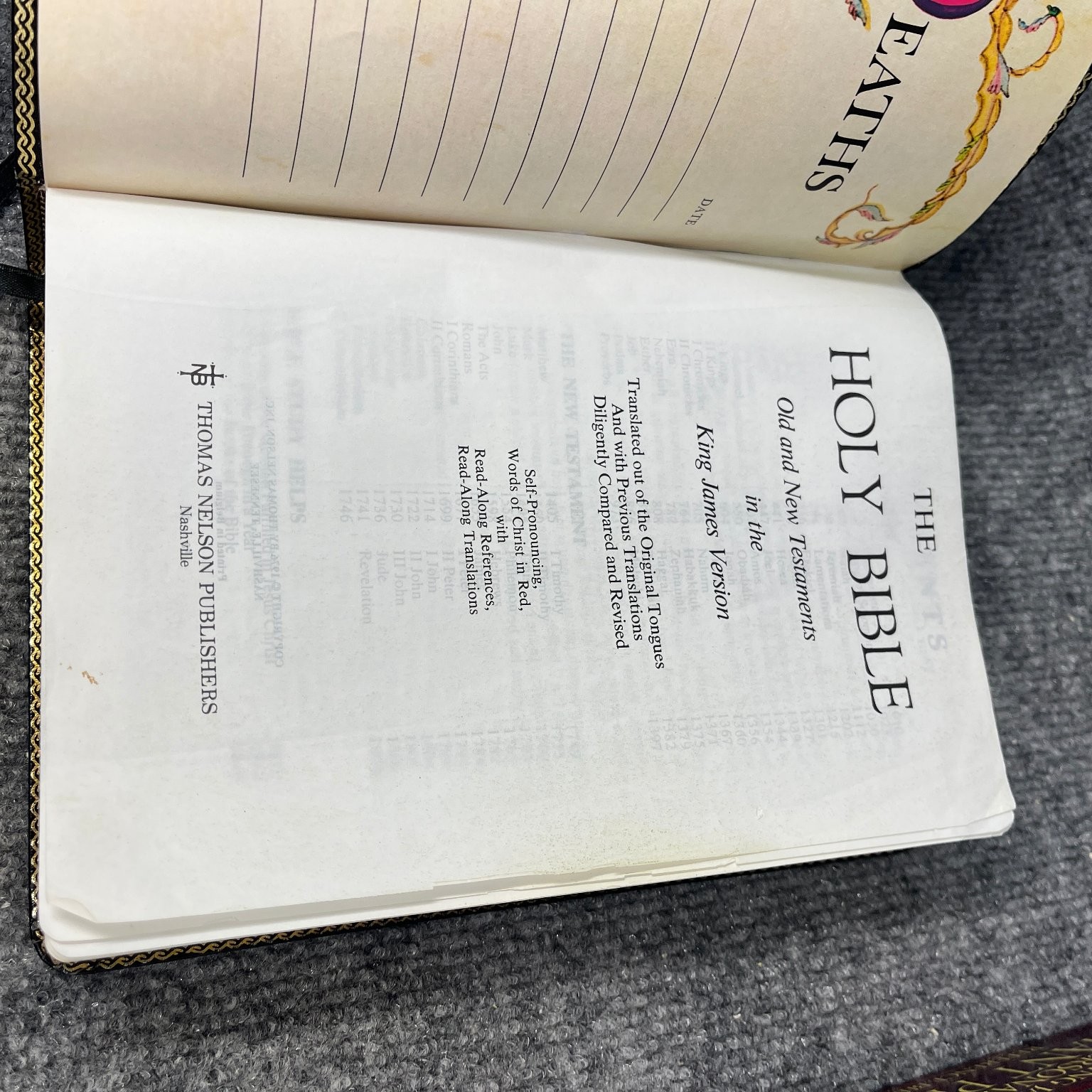 Holy Bible KJV Personal Size Giant Print Reference Bonded Leather Nelson 544