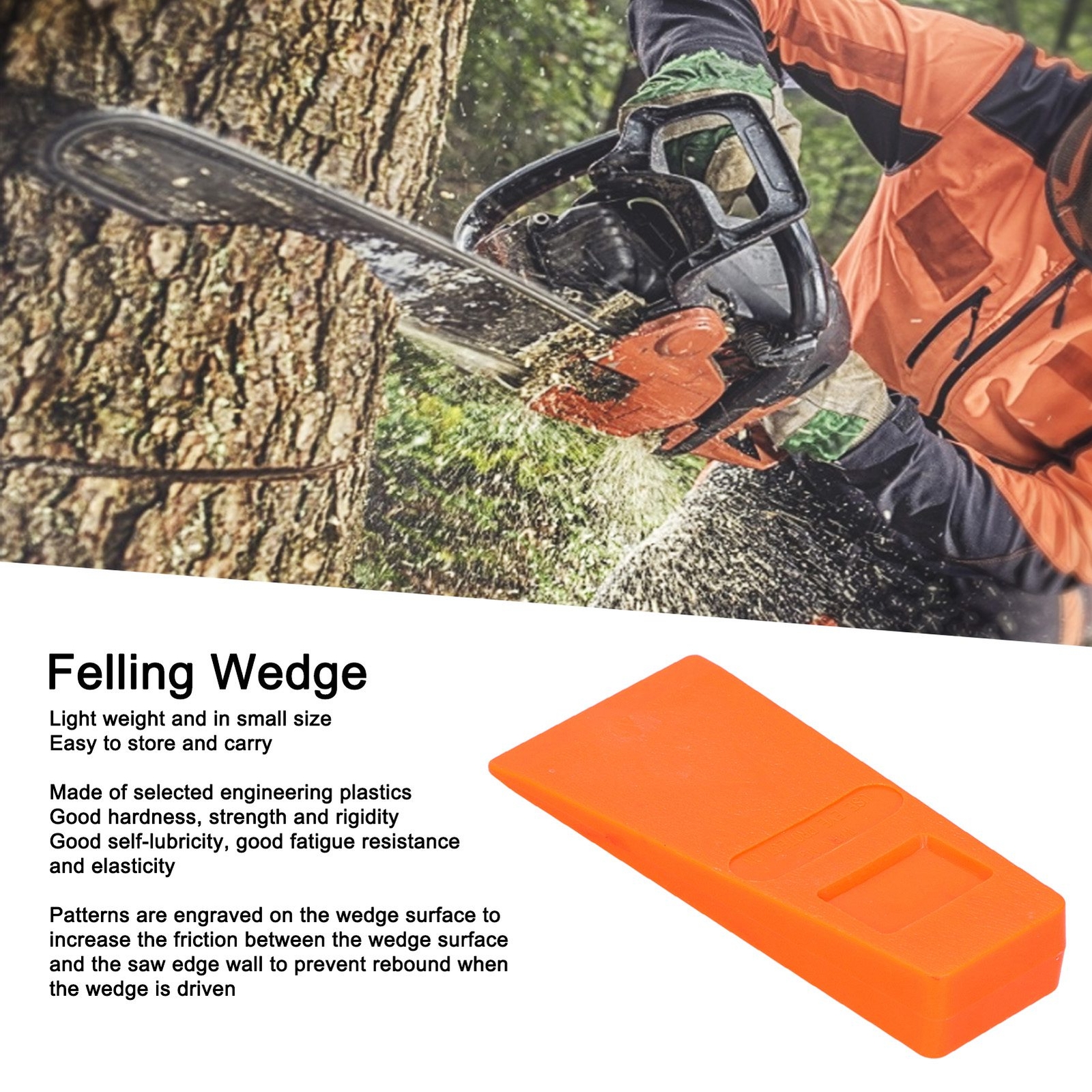 5.5in Professional Orange Woodworking Logging Tree Cutting Felling
