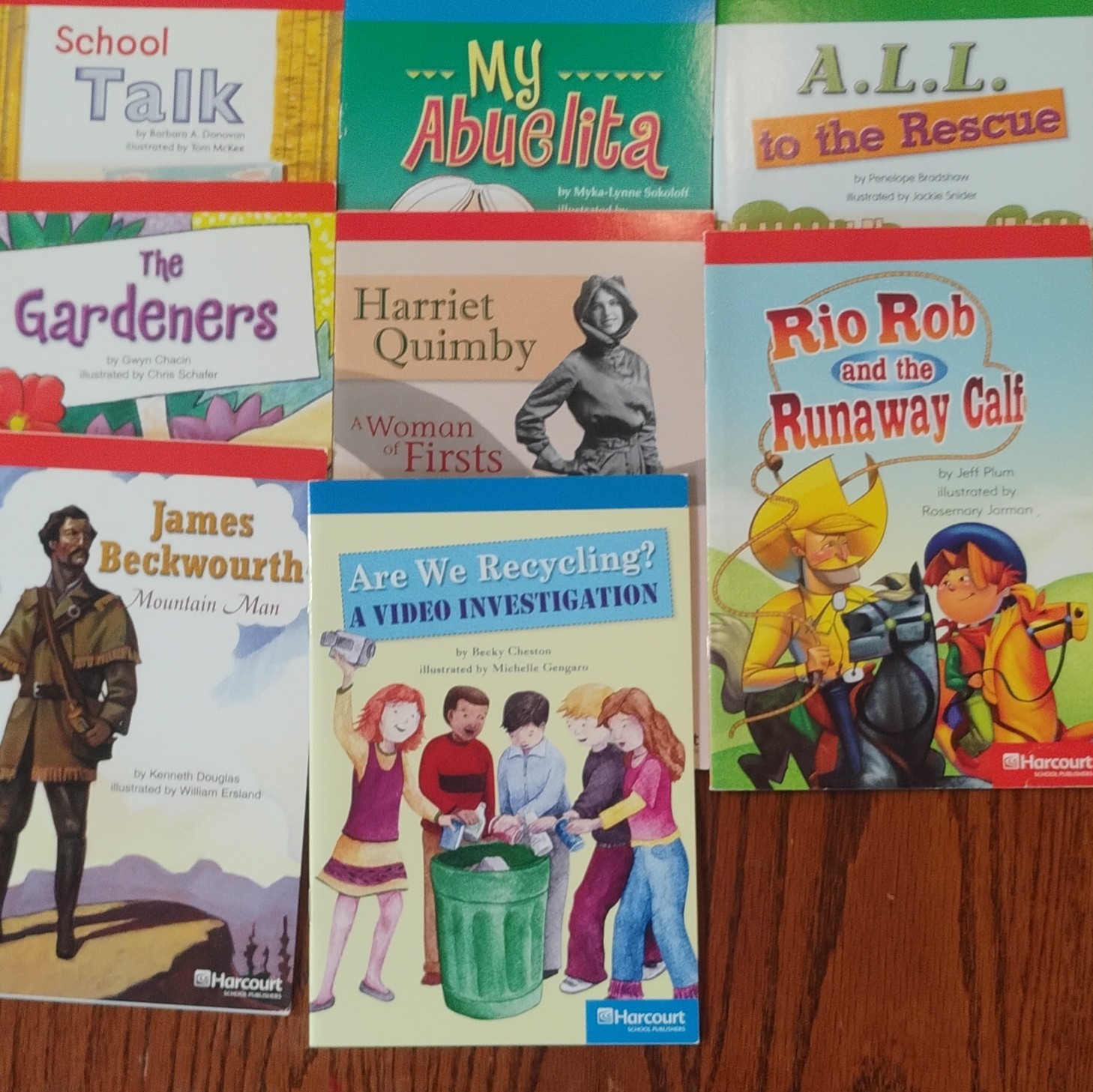 Lot of 8 Harcourt School Publishers Readers Children’s Books Mixed Titles