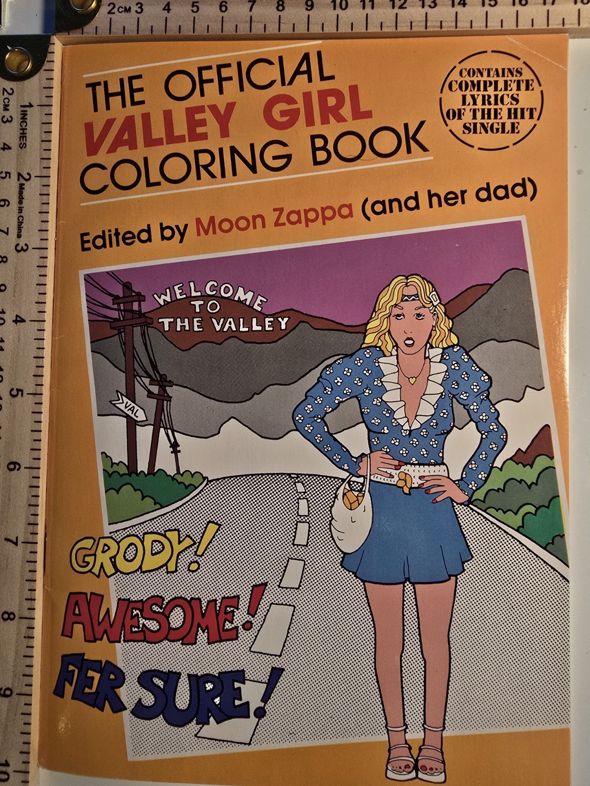 The Official Valley Girl Coloring Book (1982) Moon Zappa and Dad Frank Zappa