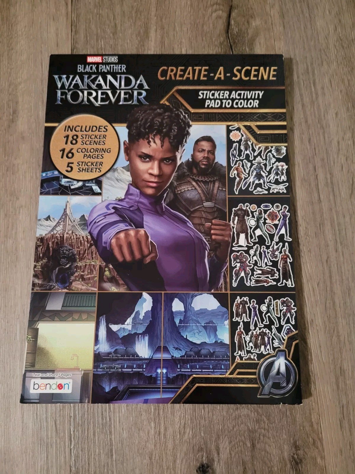 Black Panther Wakanda Forever Create A Scene Sticker Activity Book Coloring Book