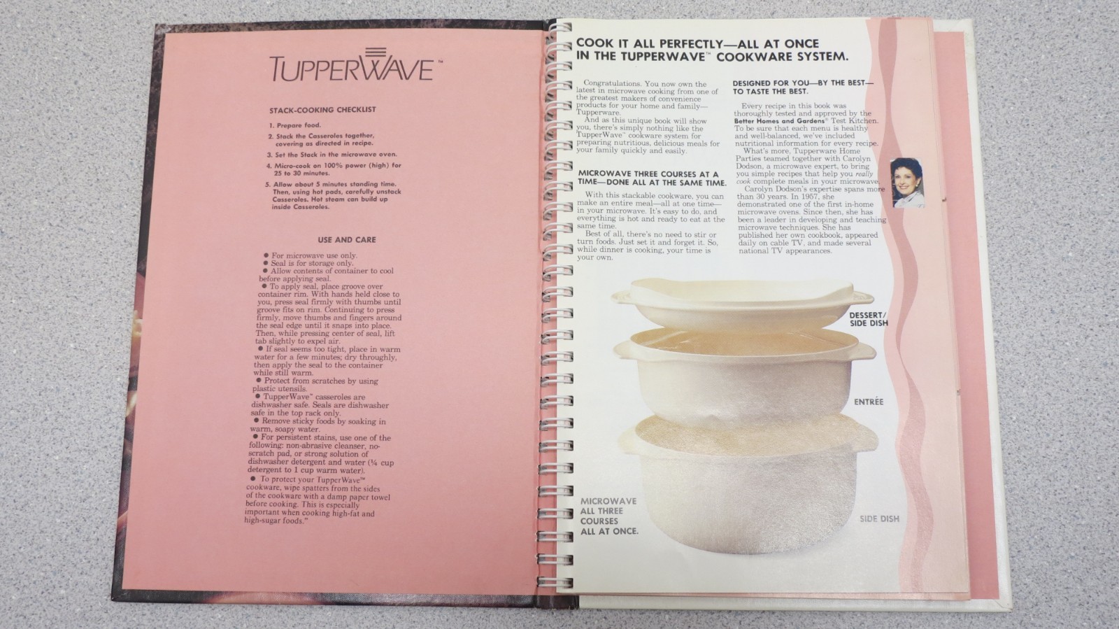 Tupperwave Stack-Cooked Meals – hardcover book with spiral