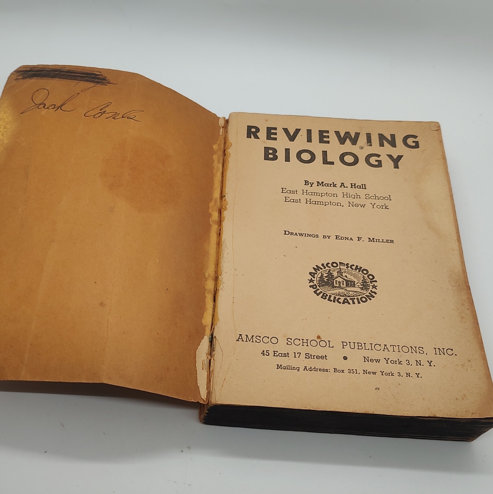 “Reviewing Biology” Vintage 1955 Amsco School Publications