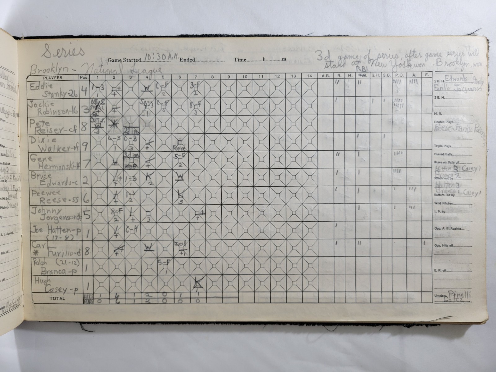 Wilson Baseball Score Book w/ 73 Scored Games 1935-49 World Series DiMaggio