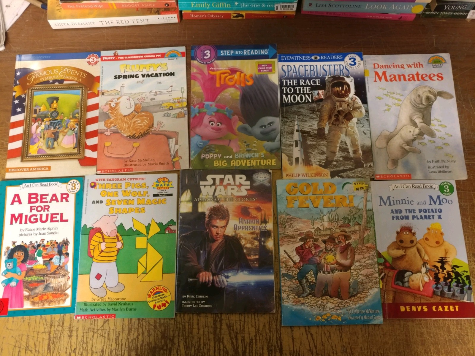 Lot of 10 Level 3 4 5~RL~Ready to-I Can Read-Step into Reading-Learn Books MIX