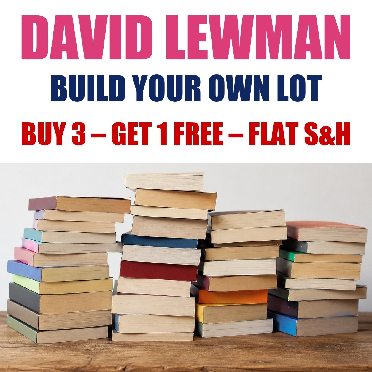 David Lewman Paperback Books – Build Your Own Book Lot – Flat Shipping