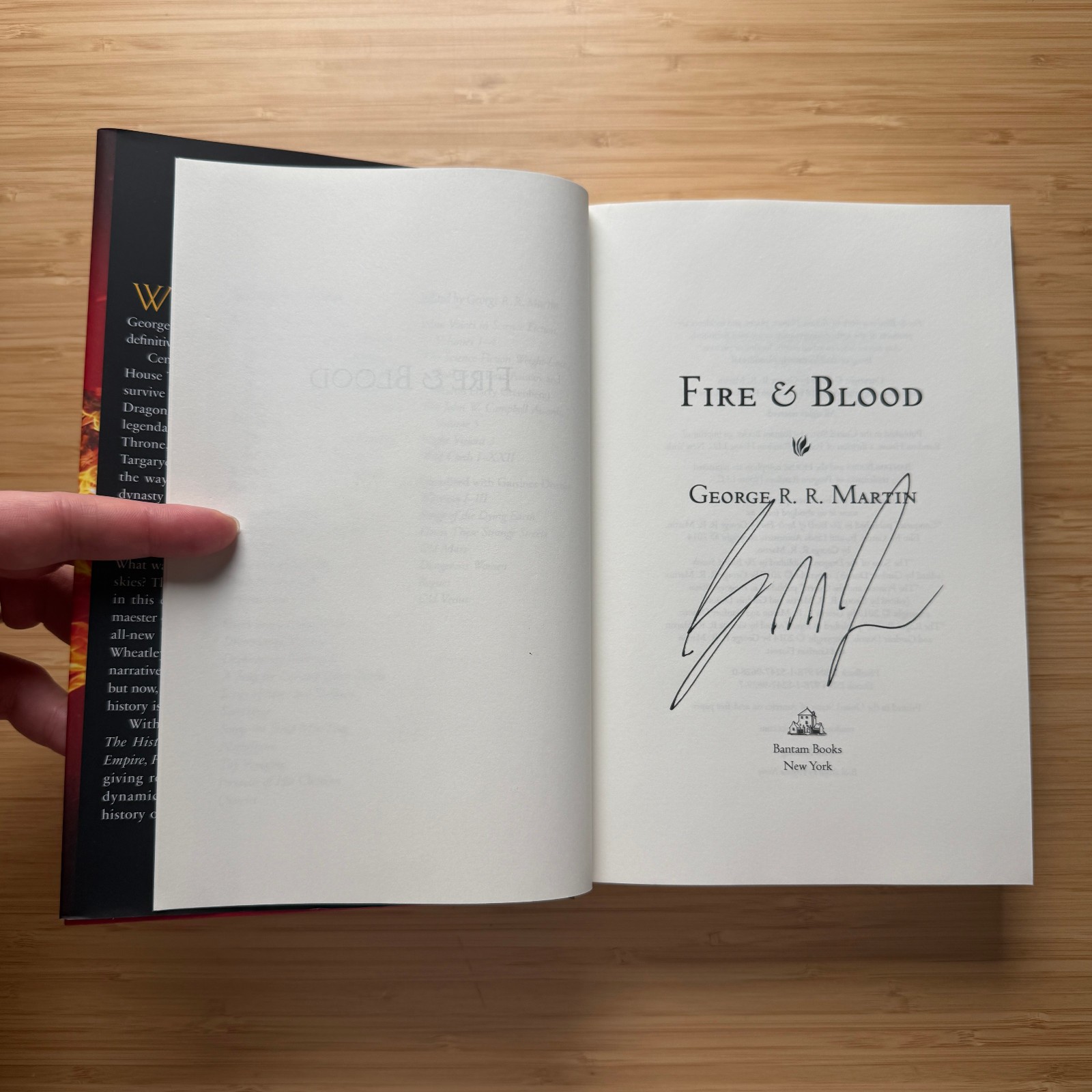 SIGNED Fire and Blood George R.R. Martin Targaryen Hardcover Illustrated NEW