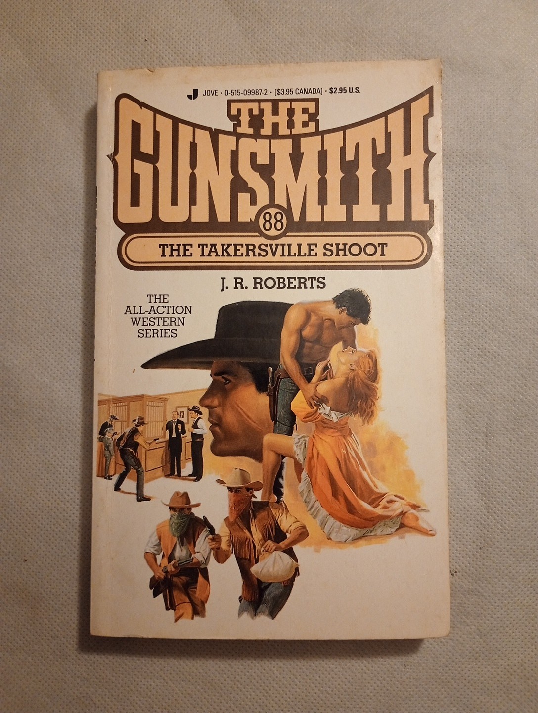 THE GUNSMITH #88 The TAKERSVILLE SHOOT by J. R. Roberts (1989 Paperback) Jove