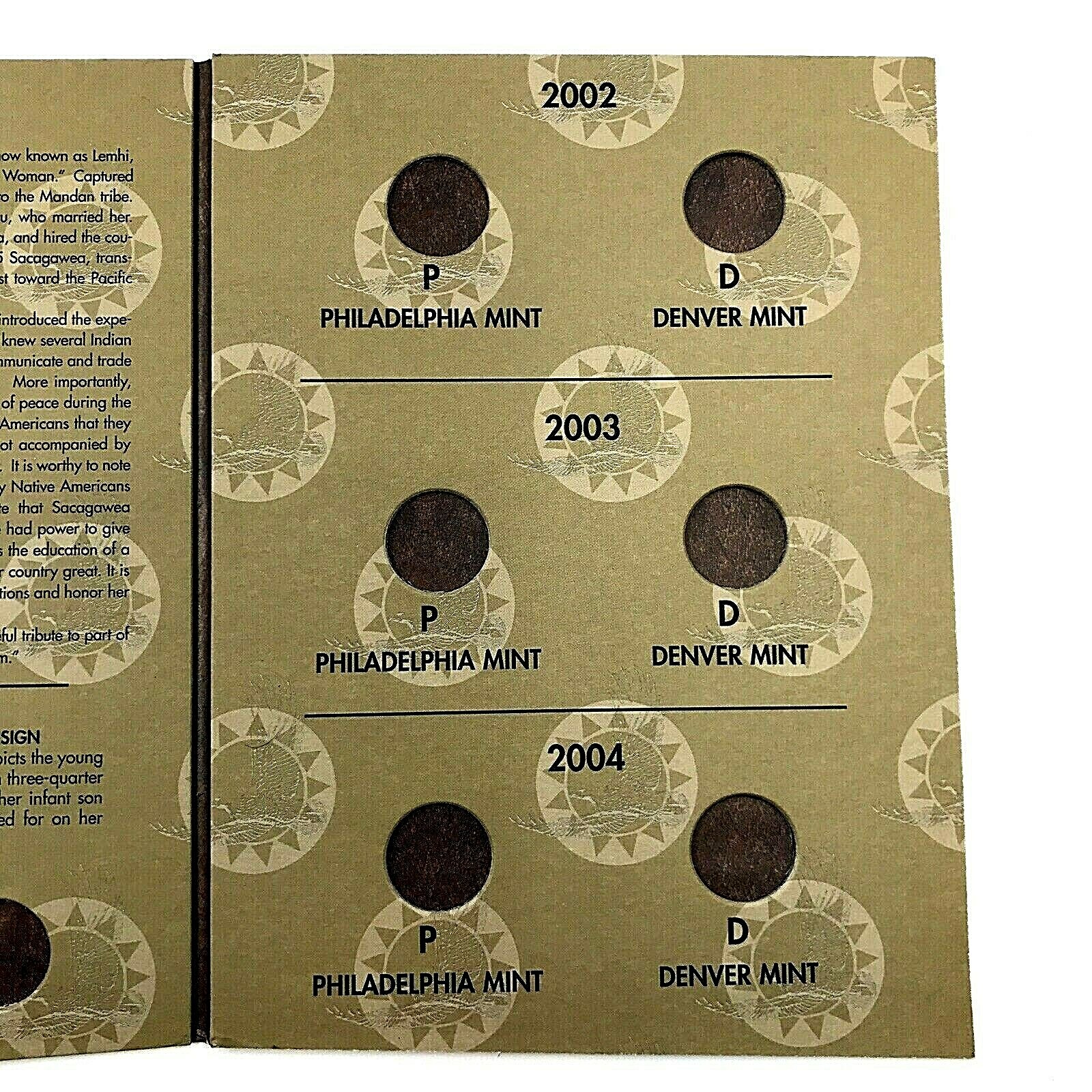 Harris Sacagawea Dollar Coin Folder Book #2762 Millennium Edition 2000-2004 Ver.
