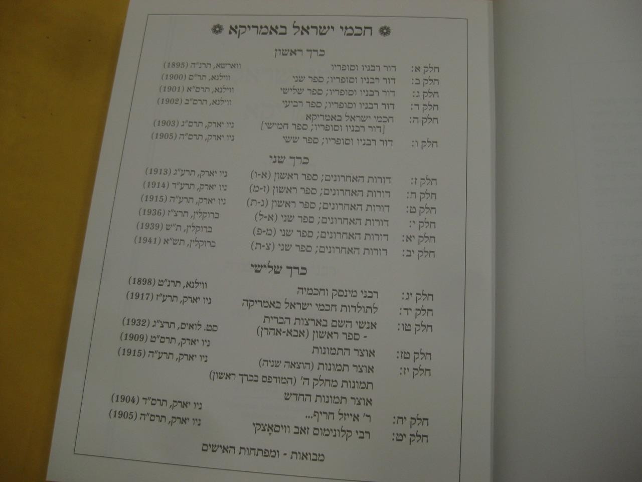 New Set חכמי ישראל באמריקא = Chachmei Yisrael b’America by Ben Zion Eisenstadt