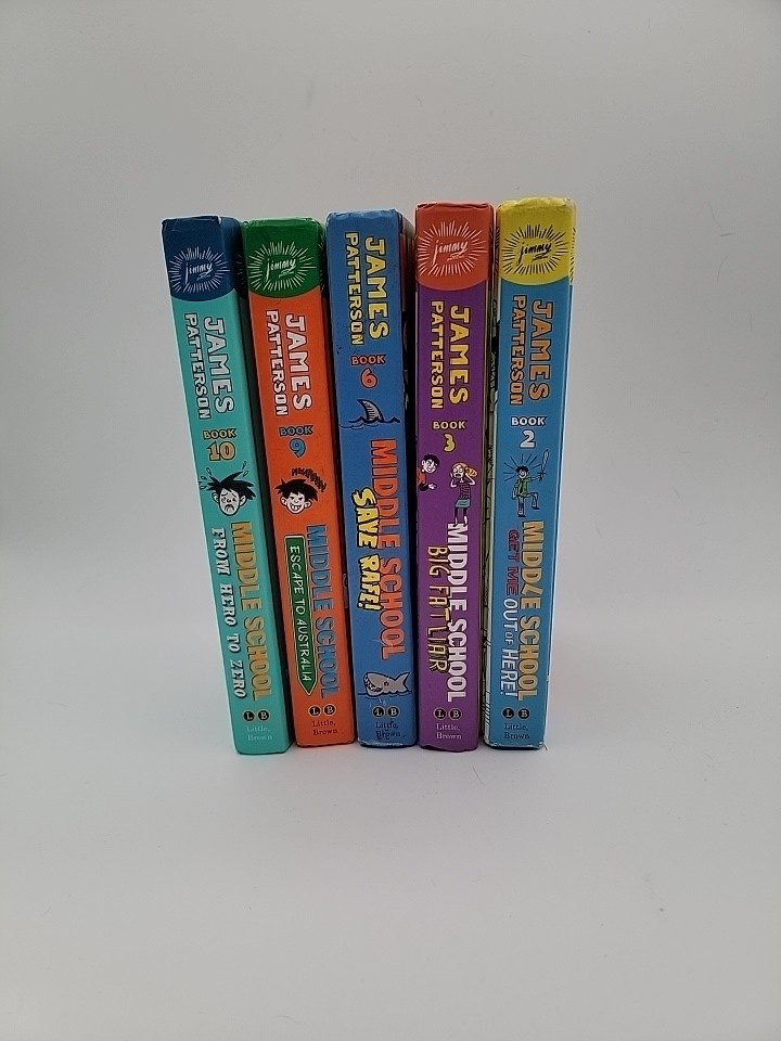 James Patterson | Middle School Series # 2, 3, 6, 9, 10, How I Survived. 6 books