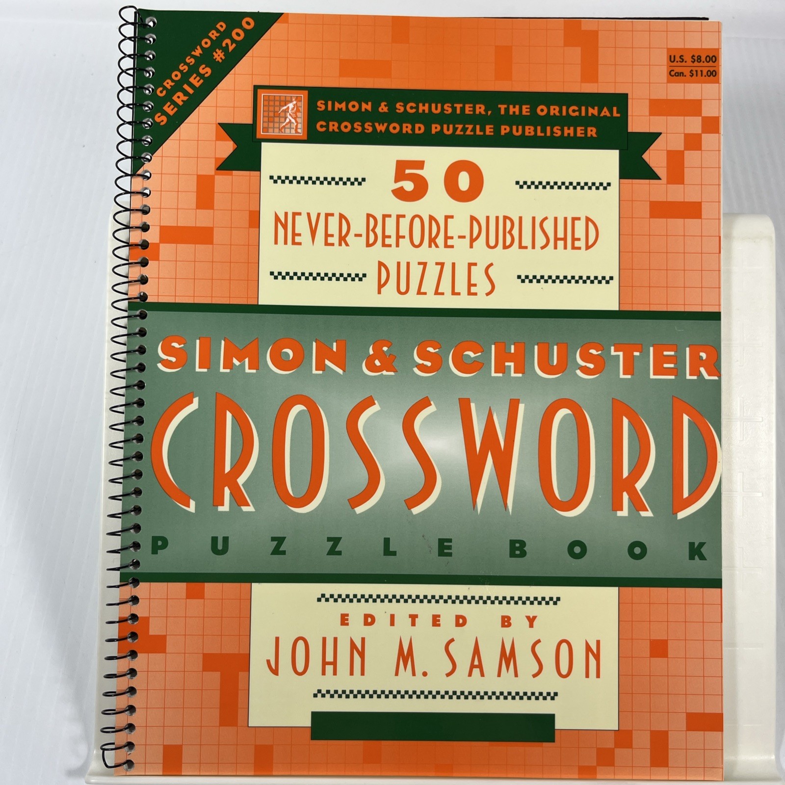 Simon & Schuster Crossword Puzzle Book By John M. Samson Spiral Bound 1997