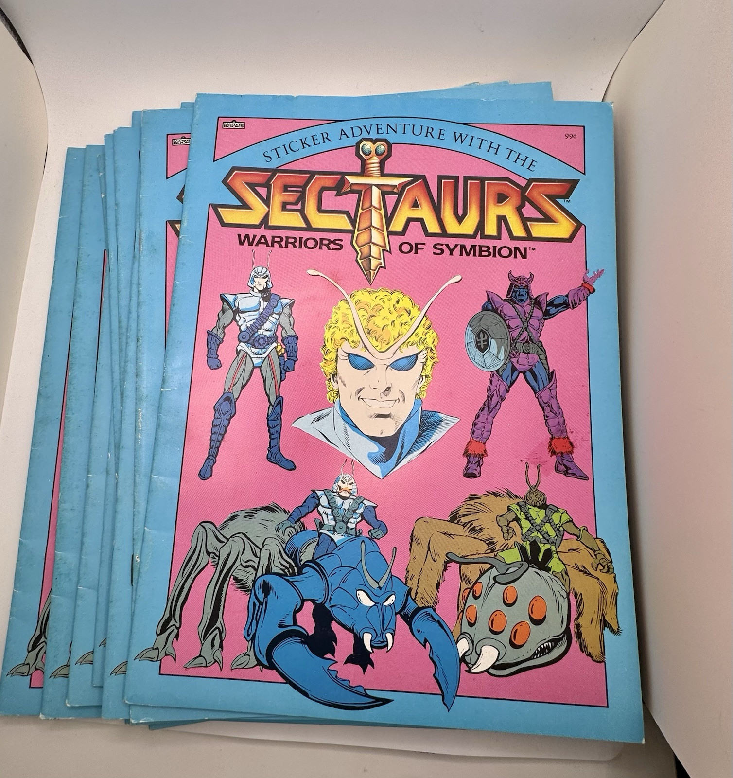 1985 Sectaurs Sticker Adventures Activity Book Land of Symbion