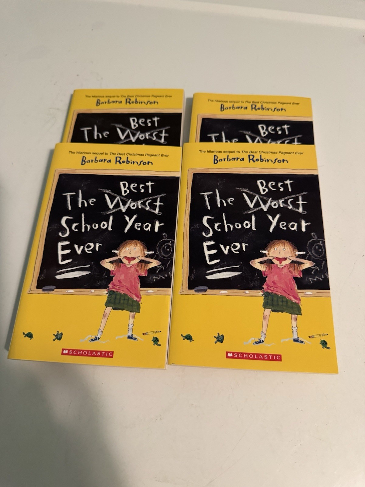 Lot Of 4 Scholastic Best Worst School Year Ever Barbara Robinson PB Ages 9-12