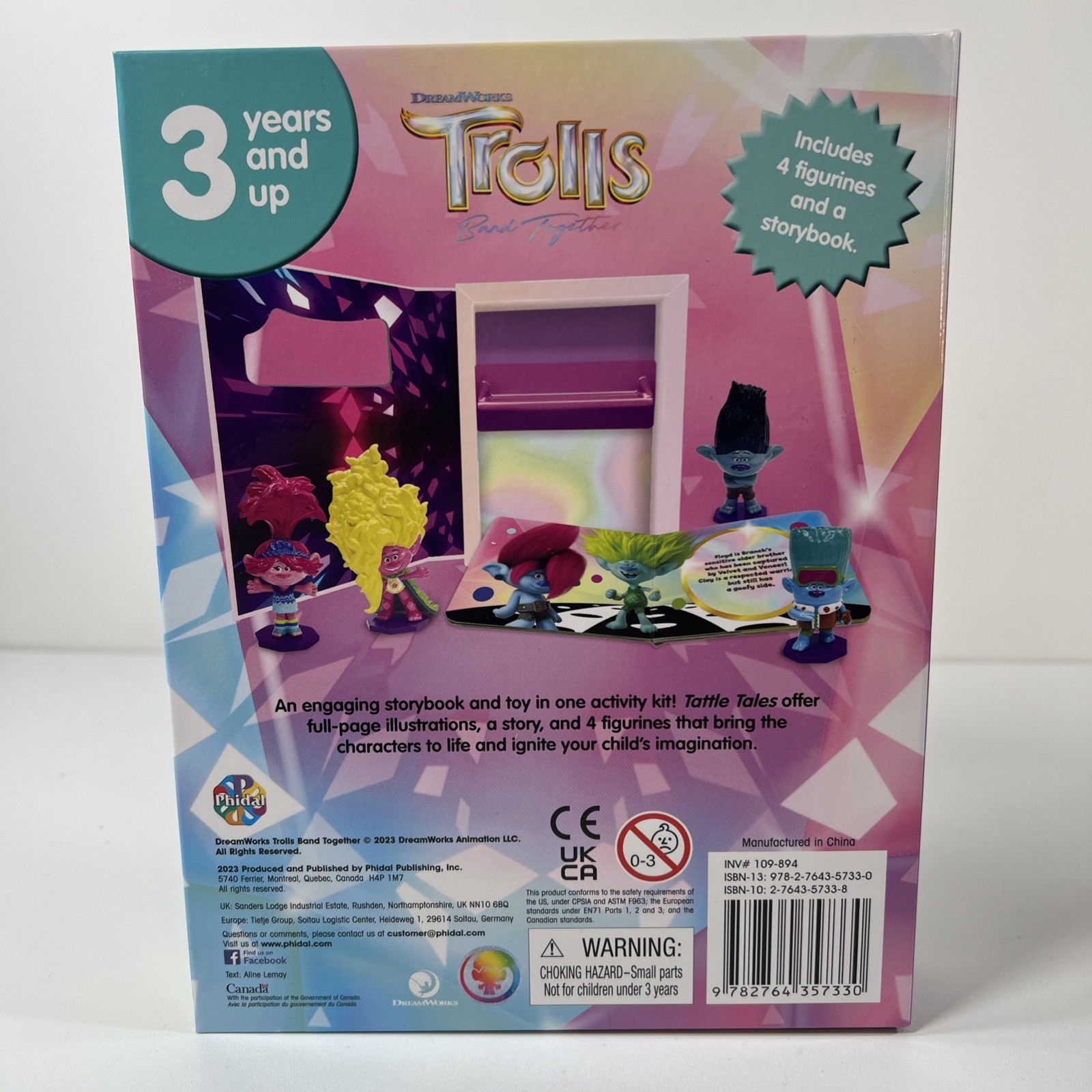 DreamWorks Trolls Figurines & Storybook, 2.25″ figures (Universal Studios!)