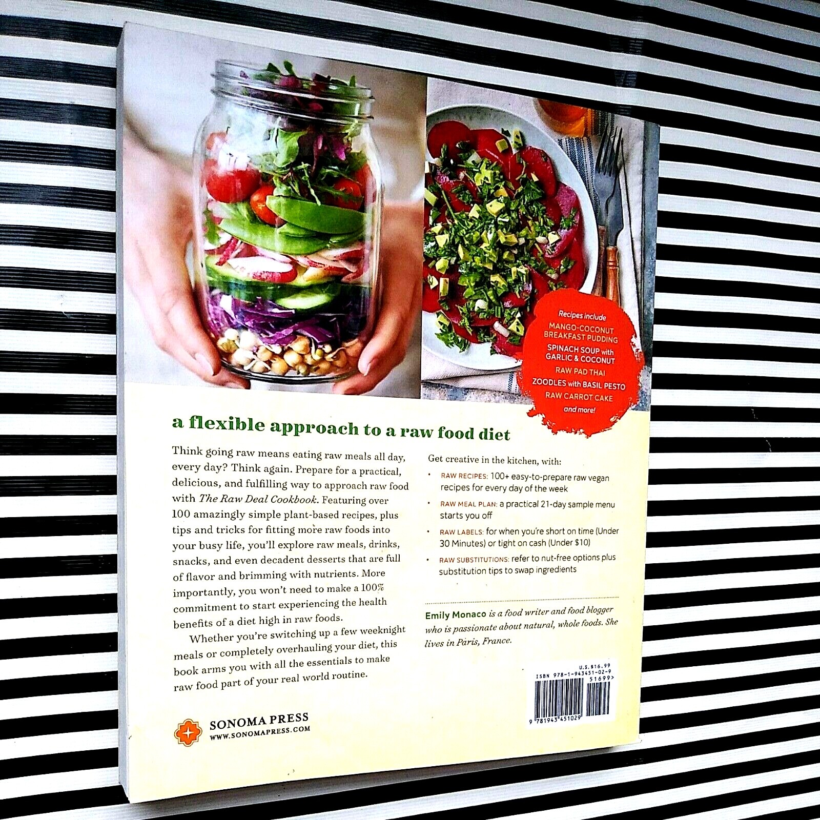 Raw Food Emily Monaco Sonoma Press Healthy Cookbook Paperback