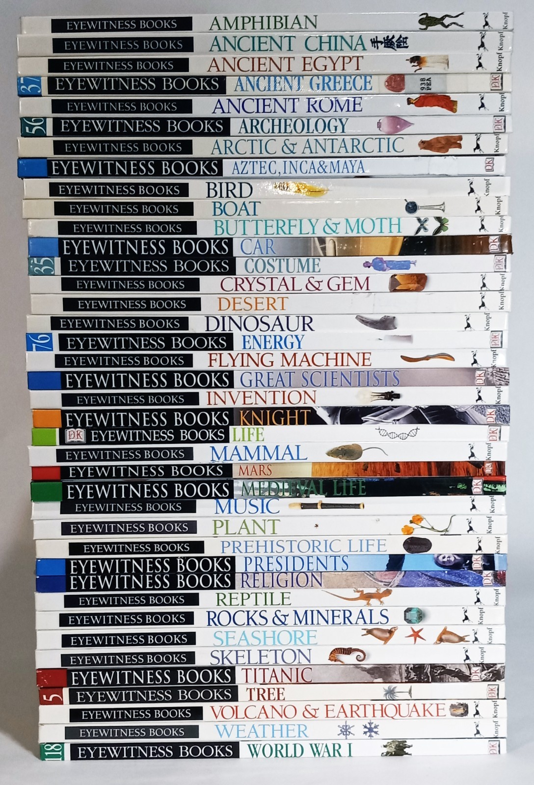 HUGE Big Lot of 39 DK EYEWITNESS BOOKS-HC-Science-History Etc. HOMESCHOOL Set