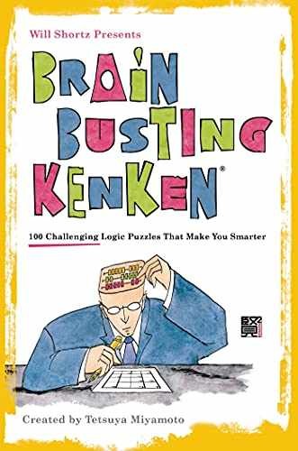 Will Shortz Presents Brain-Busting – Paperback, by Miyamoto Tetsuya – Very Good