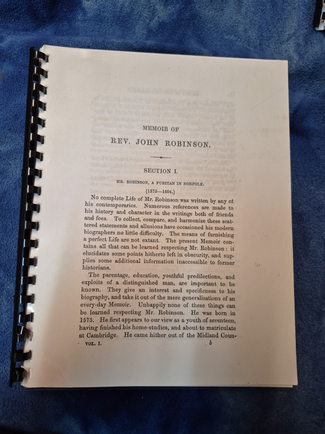 Memoir Of Rev. John Robinson 1575-1604 Puritan In Norfolk VA Genealogy History