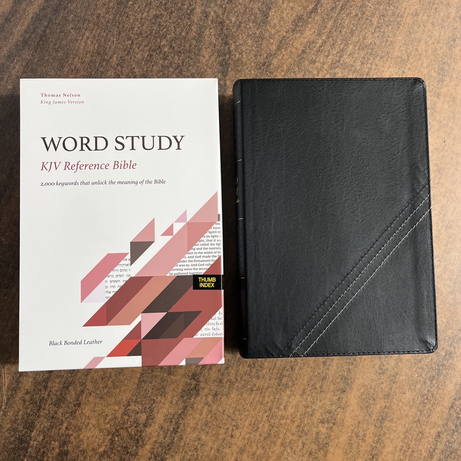 KJV Word Study Reference Bible Thumb Indexed – $104.99 Retail – Bonded Leather