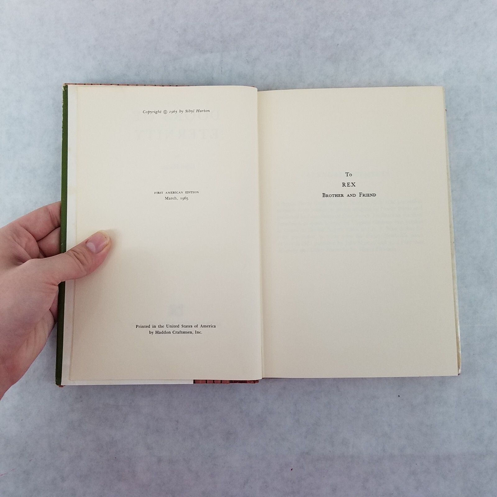 DOORS OF ETERNITY – 1965 Christian Hardcover by Sibyl Harton – NO TEXT MARKS