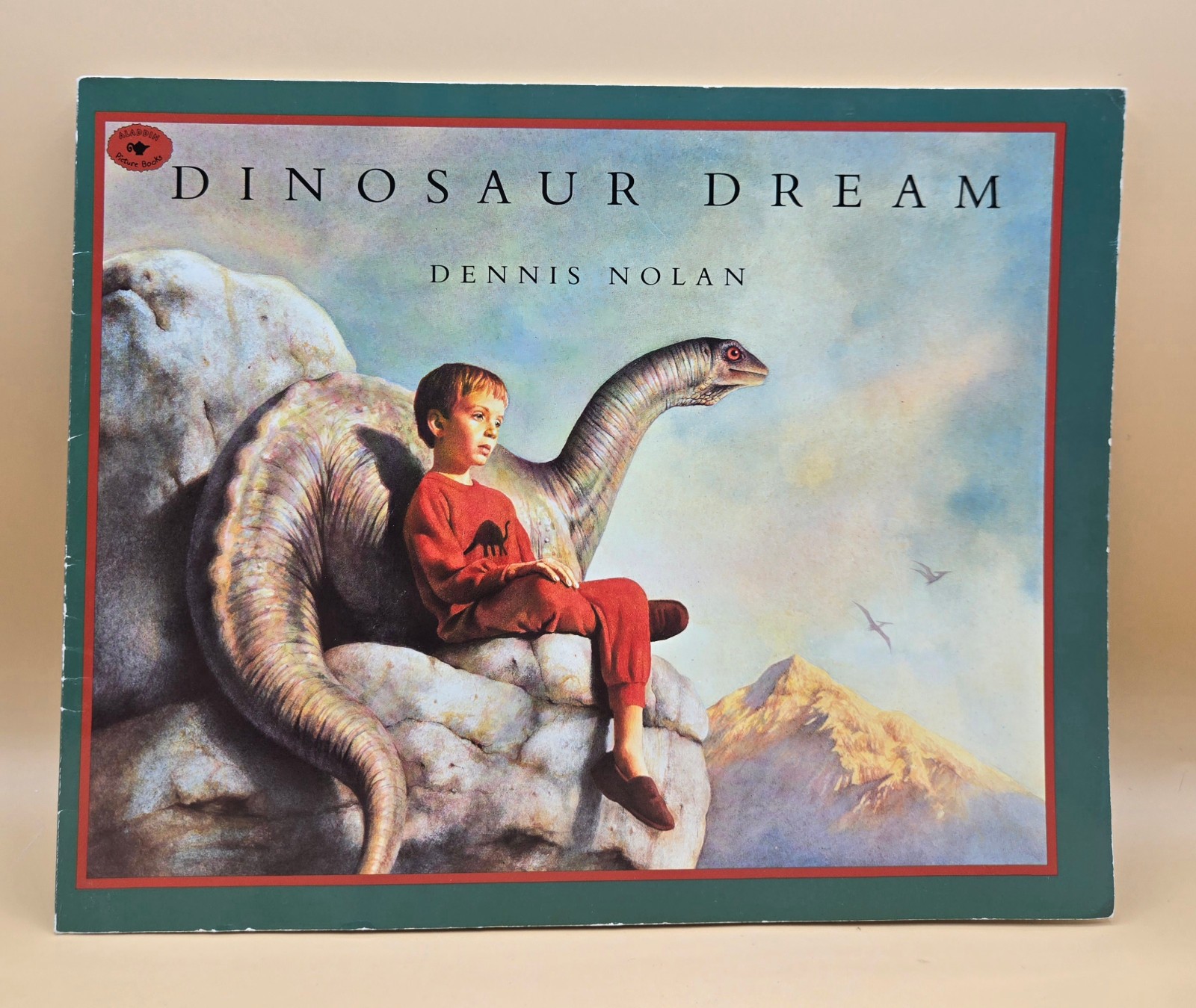 VINTAGE 1990 Dinosaur Dream, Paperback by Dennis Nolan, EUC