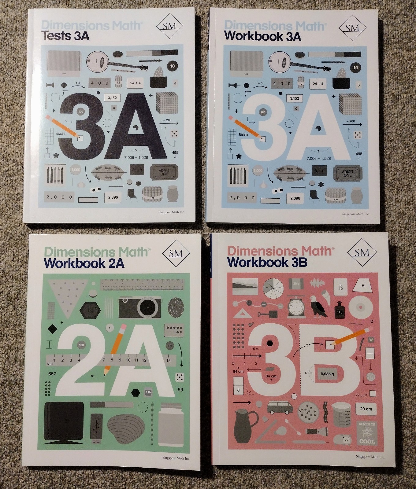 Singapore Dimensions Math Workbooks/Tests (Read Description)