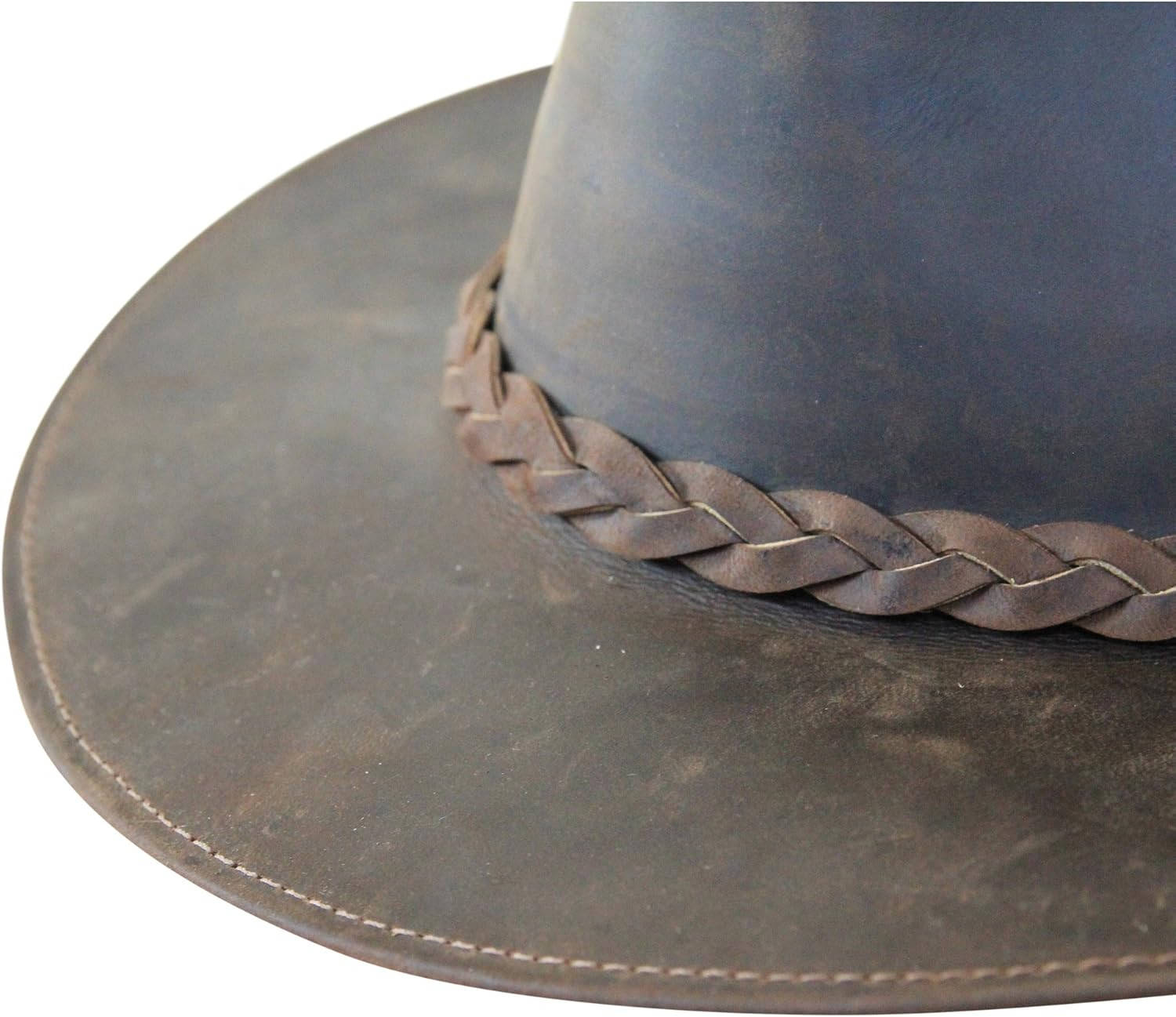 Premium Leather Fedora – Wide Brim Hat Leather – Water Resistant