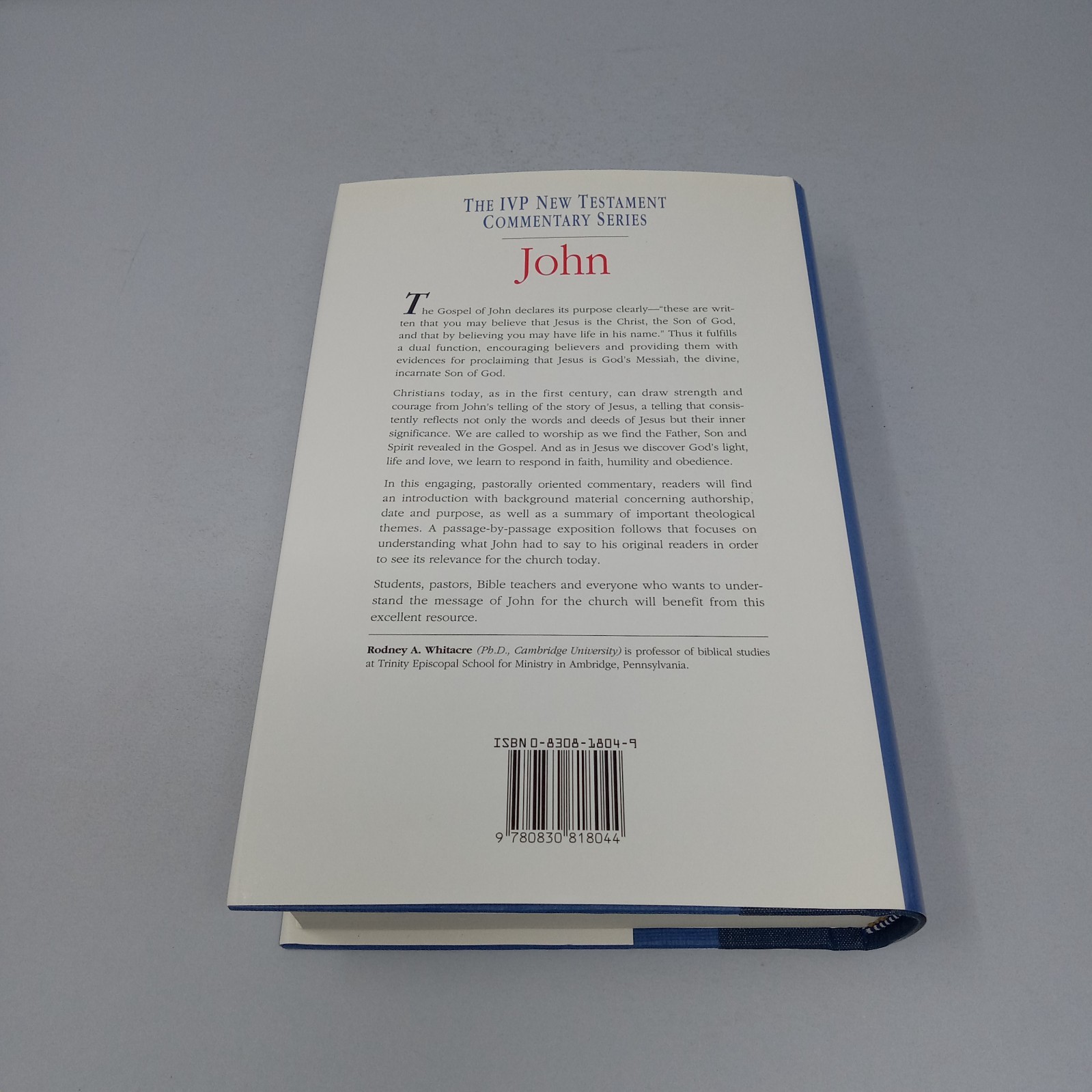 John: 1999 InterVarsity Press Hardcover by Rodney A. Whitacre