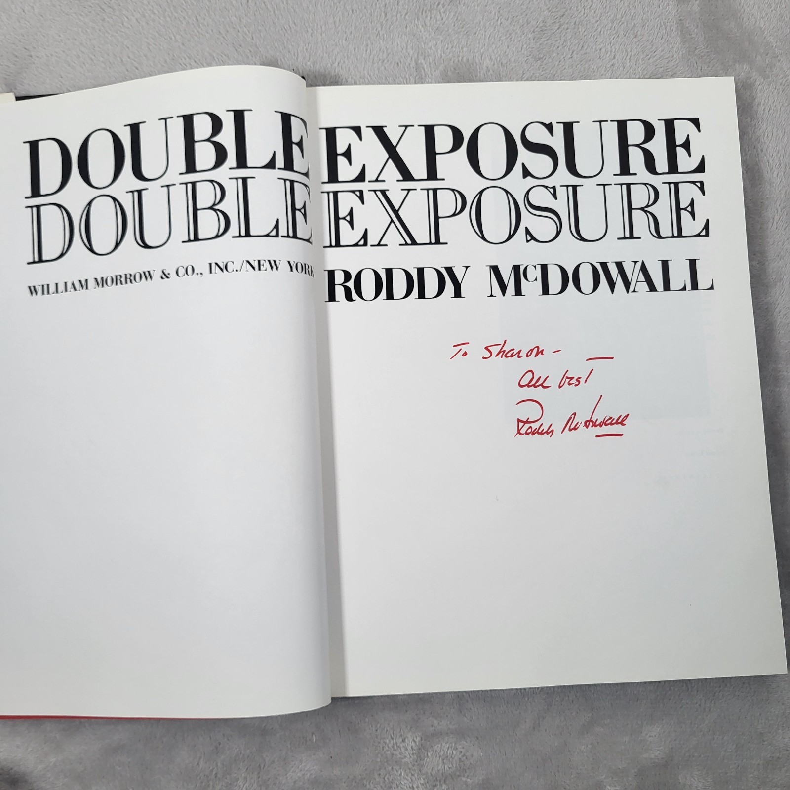 Roddy McDowall Signed Double Exposure Book Hardcover Mylar Jacket Autographed