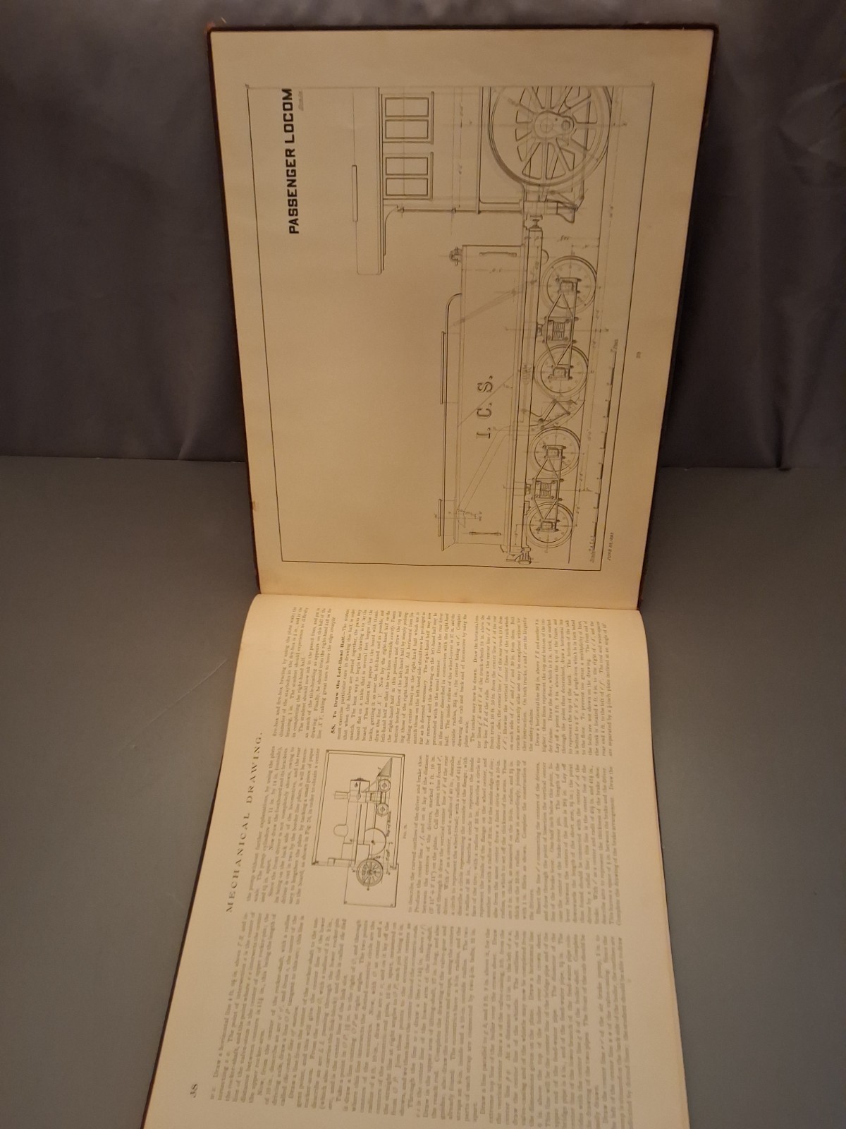 1st ed 1897 Elements Locomotive Engineering Mechanical Drawing 1897 11 X 14.5