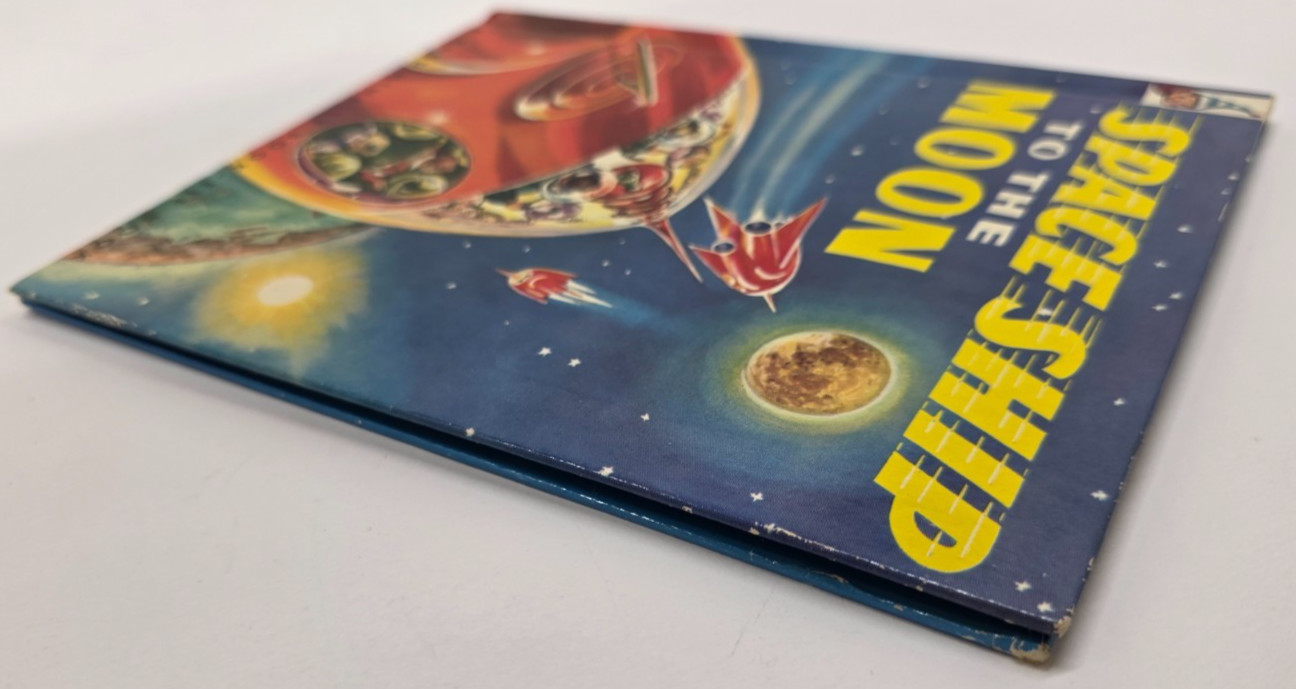 Vintage 1952 Space Ship To The Moon Hardcover Book Rand Mcnally