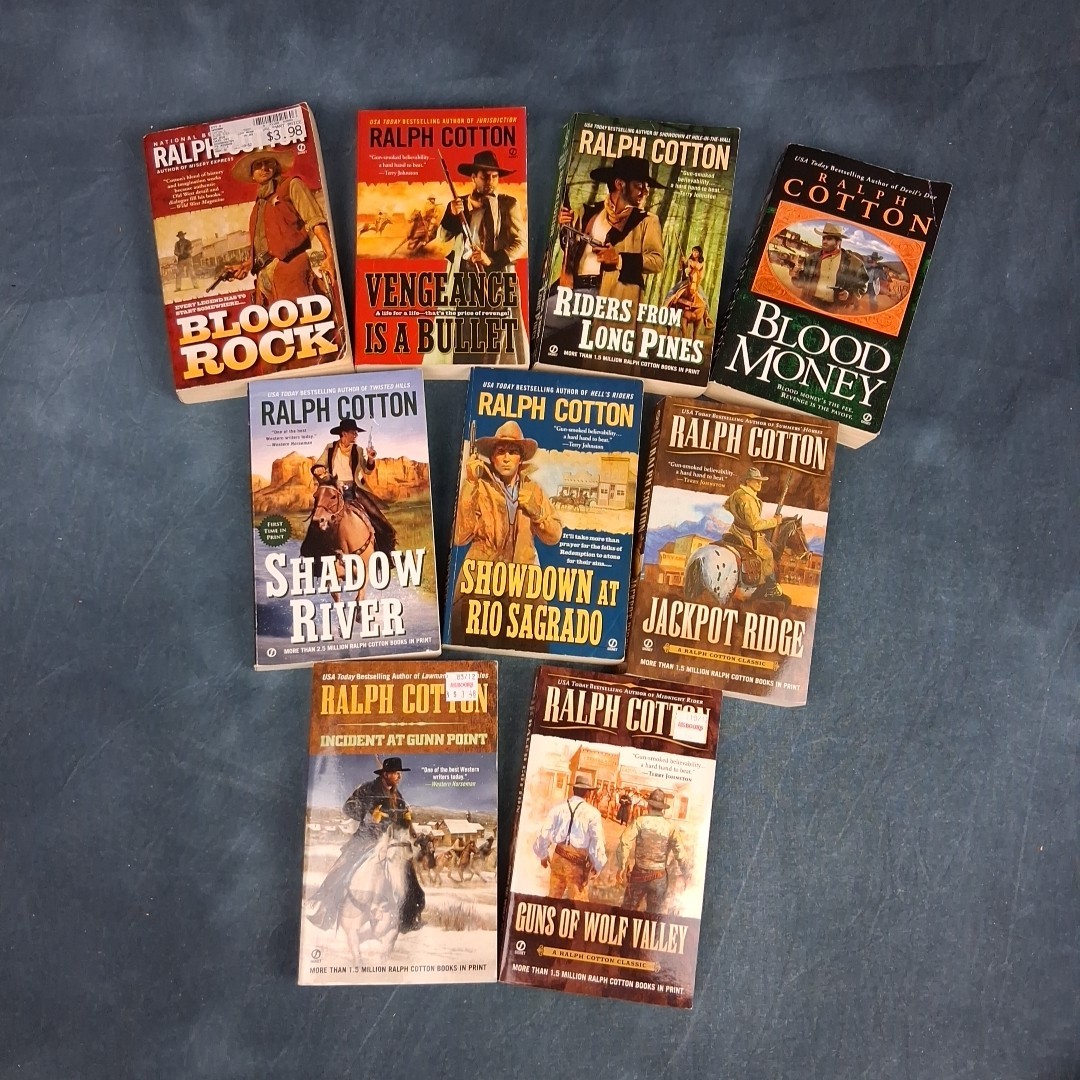 Ralph Cotton Western Lot 9 PB Books Mixed Titles Action Western Set