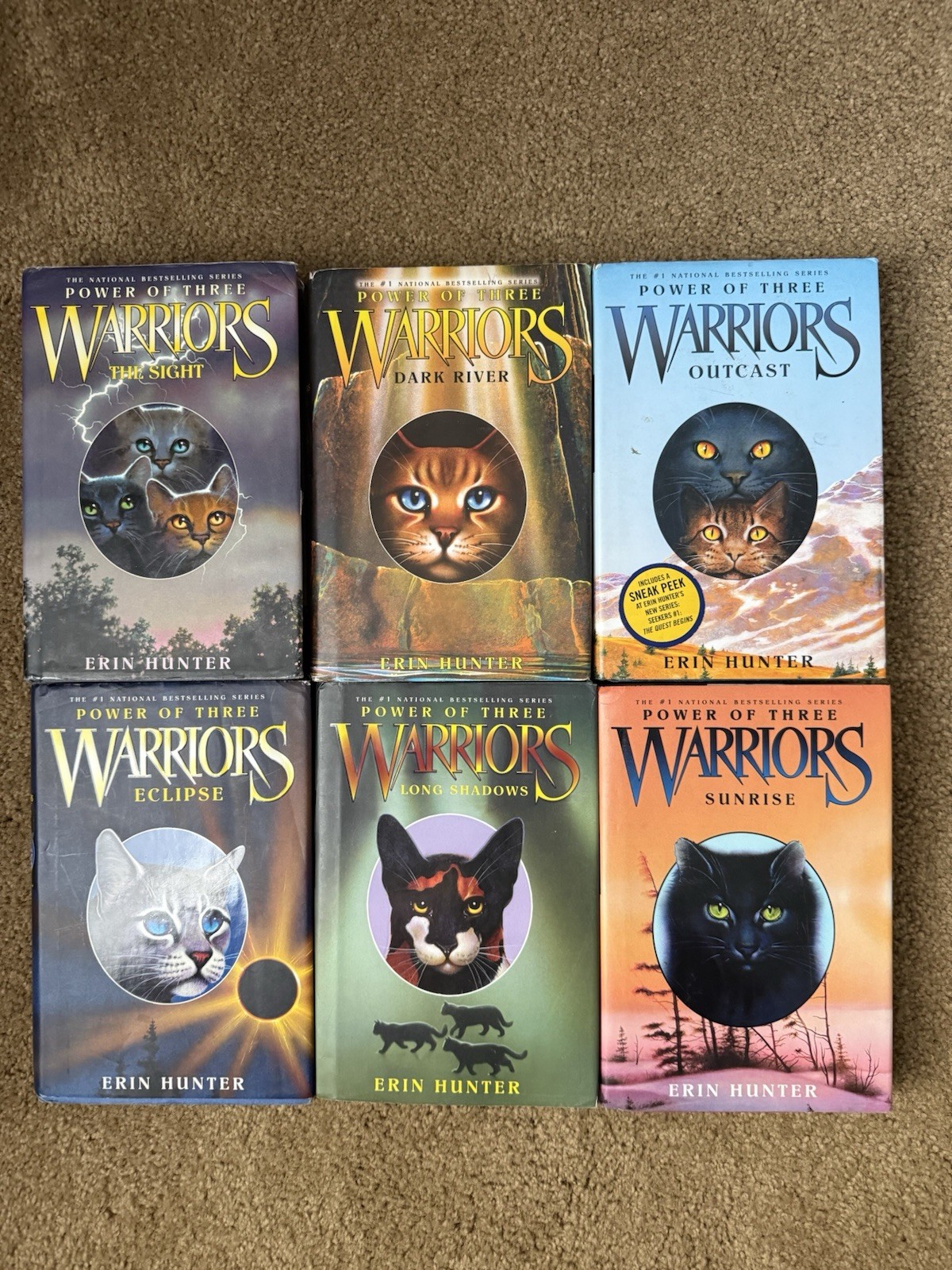 Power of Three Warriors Book Series Six Hardcover Books Erin Hunter