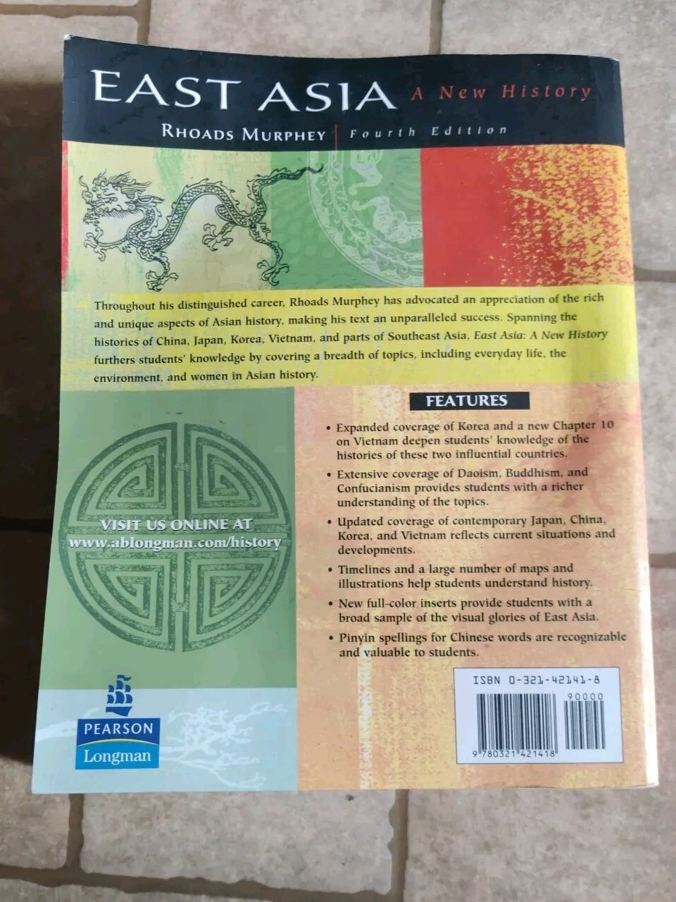 East Asia: A New History (4th Edition) by Murphey, Rhoads GOOD USED CONDITION