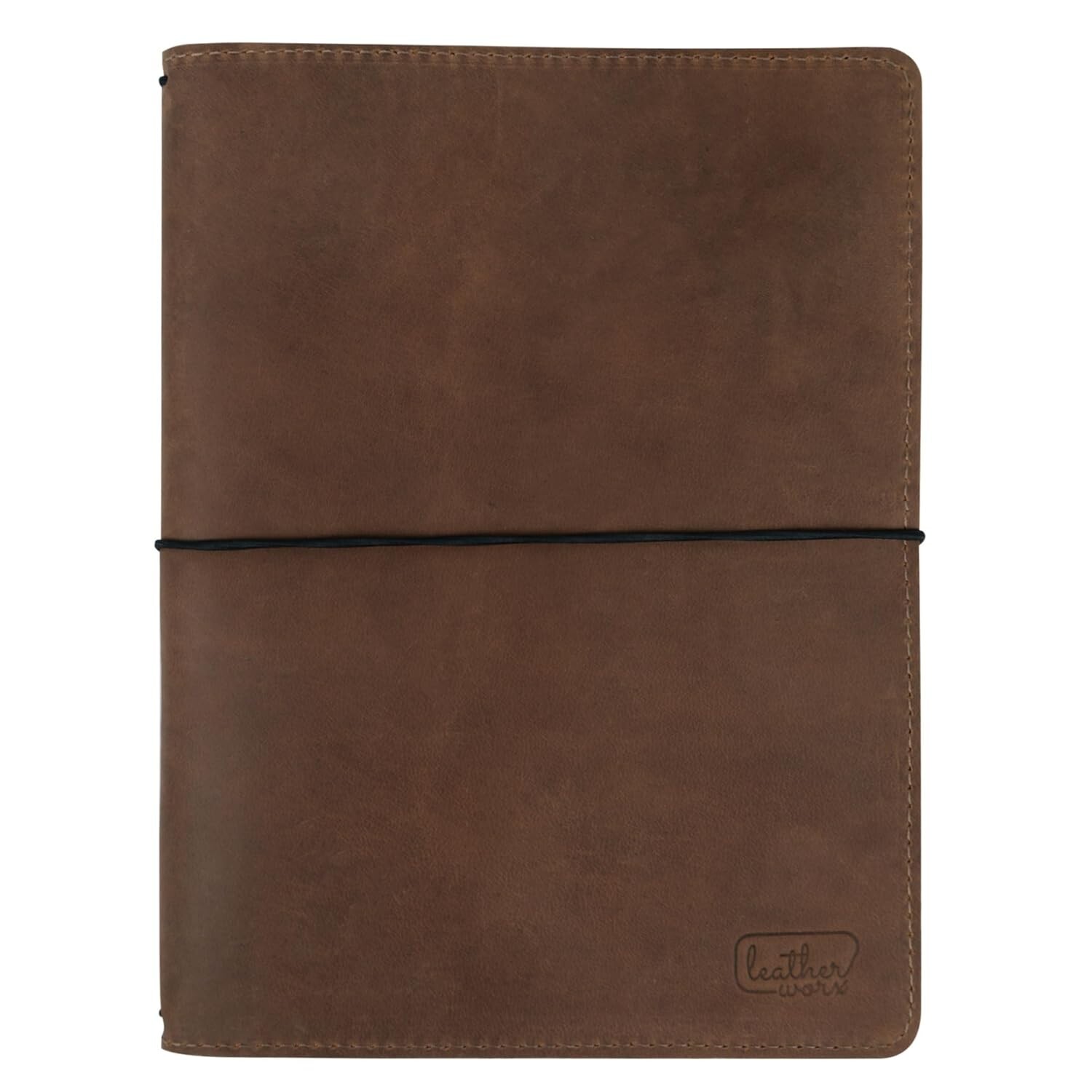 Leather Worx, Refillable Cover for A5 Notebooks (5.75 x 8.25 in.) Rustic Cover
