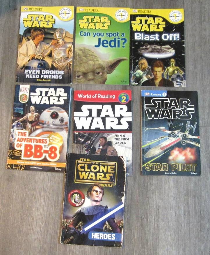 DK Readers STAR WARS Pre-level 1 2 3 Books are In Really Good Condition Lot of 7