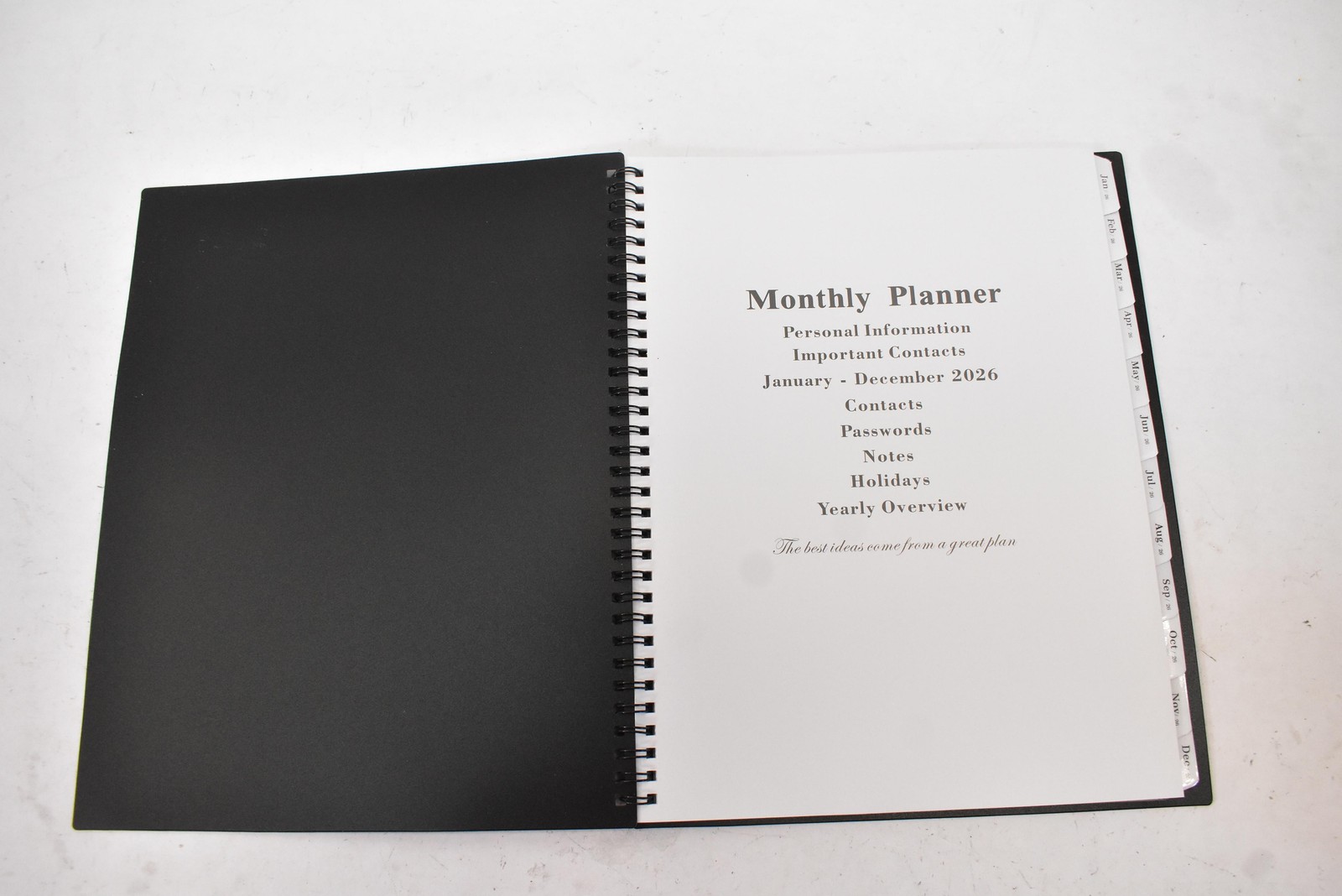 Monthly Planner 2026 Ring Wire Bound Black Planner Made In China Lot Of 7