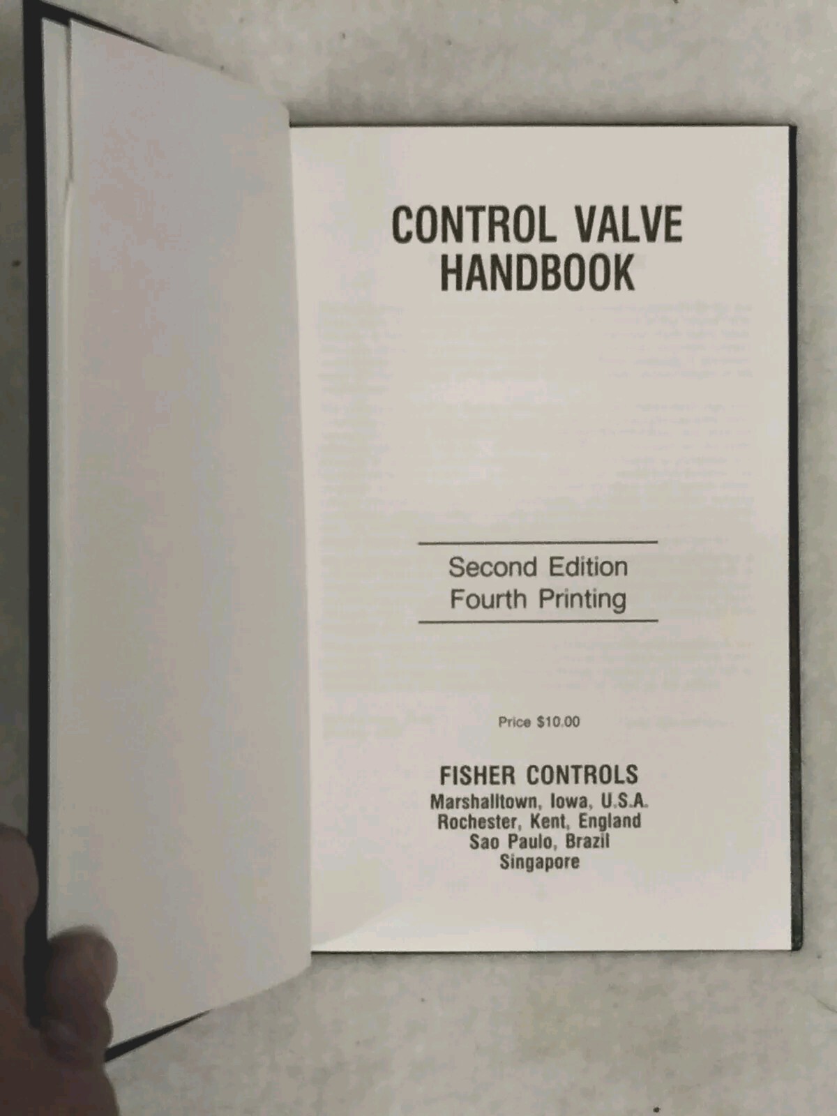 Fisher Control Valve Handbook Second Edition 210 Pages. See Pics & Description