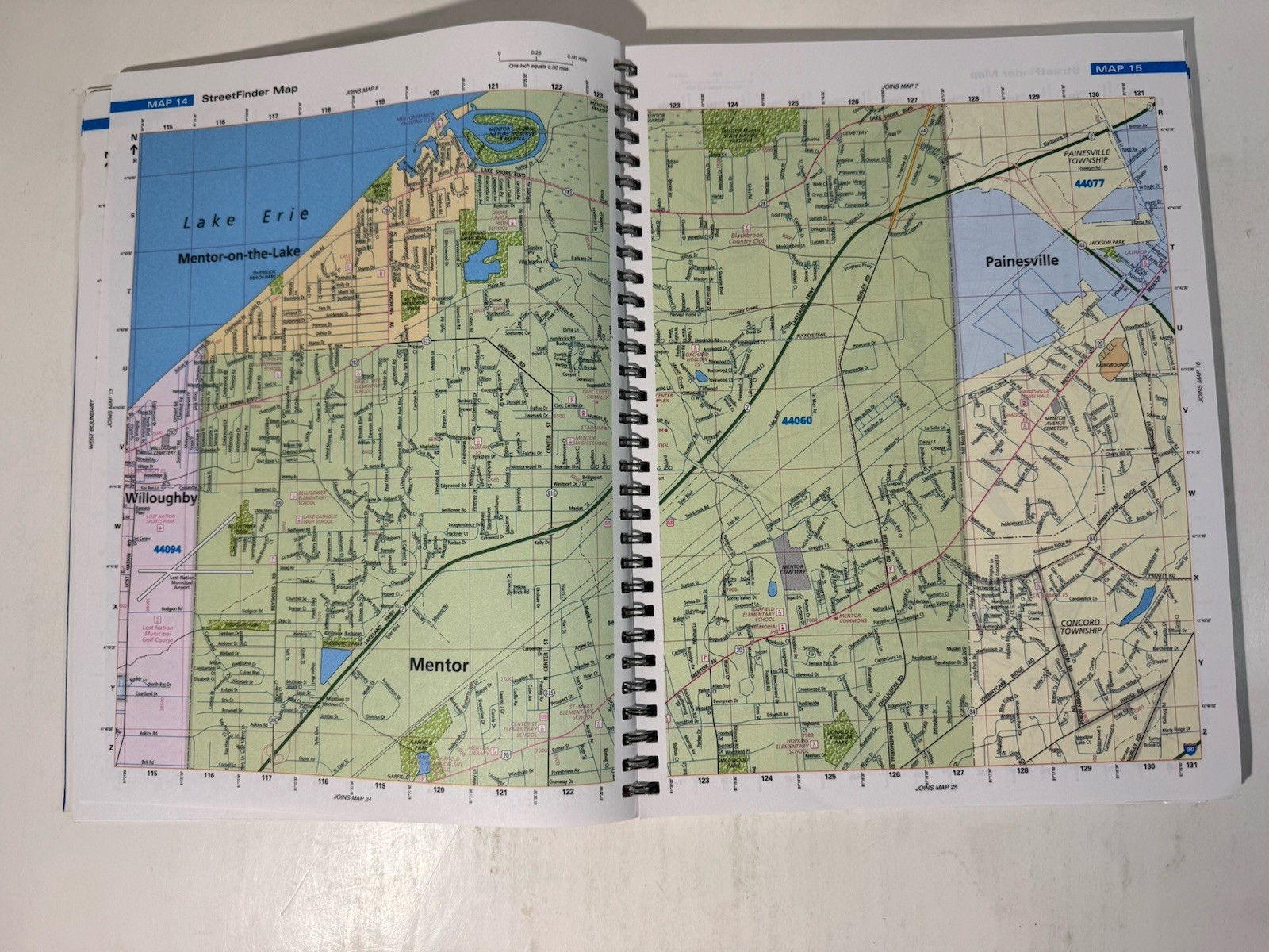 Cleveland Ohio Street Guide 2002 Rand McNally Atlas OH Road Map Streetfinder