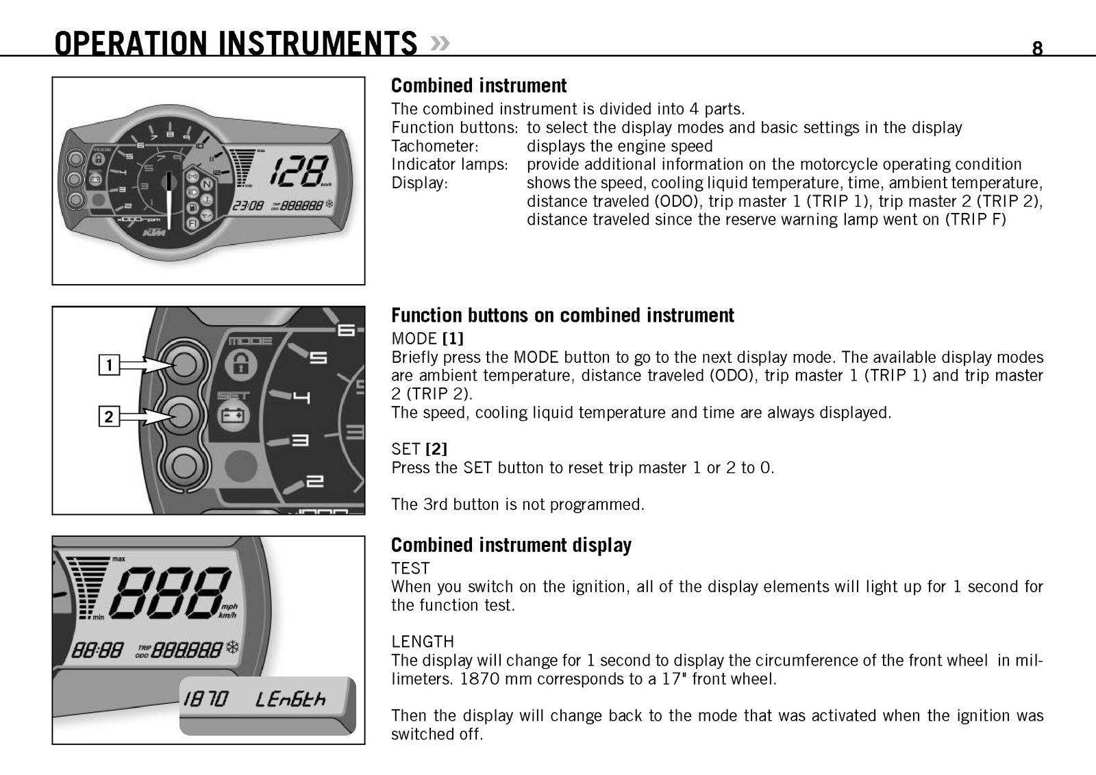 KTM 990 Super Duke 990 Super Duke R Owners Manual 2007 – WIRE BOUND – COVERS
