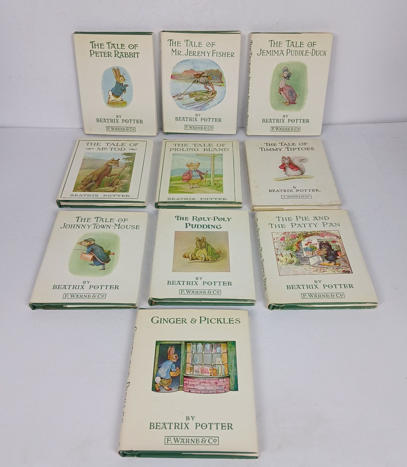 Beatrix Potter Book Lot Of 10 F Warne & Co Hardcover 1980s Peter Rabbit
