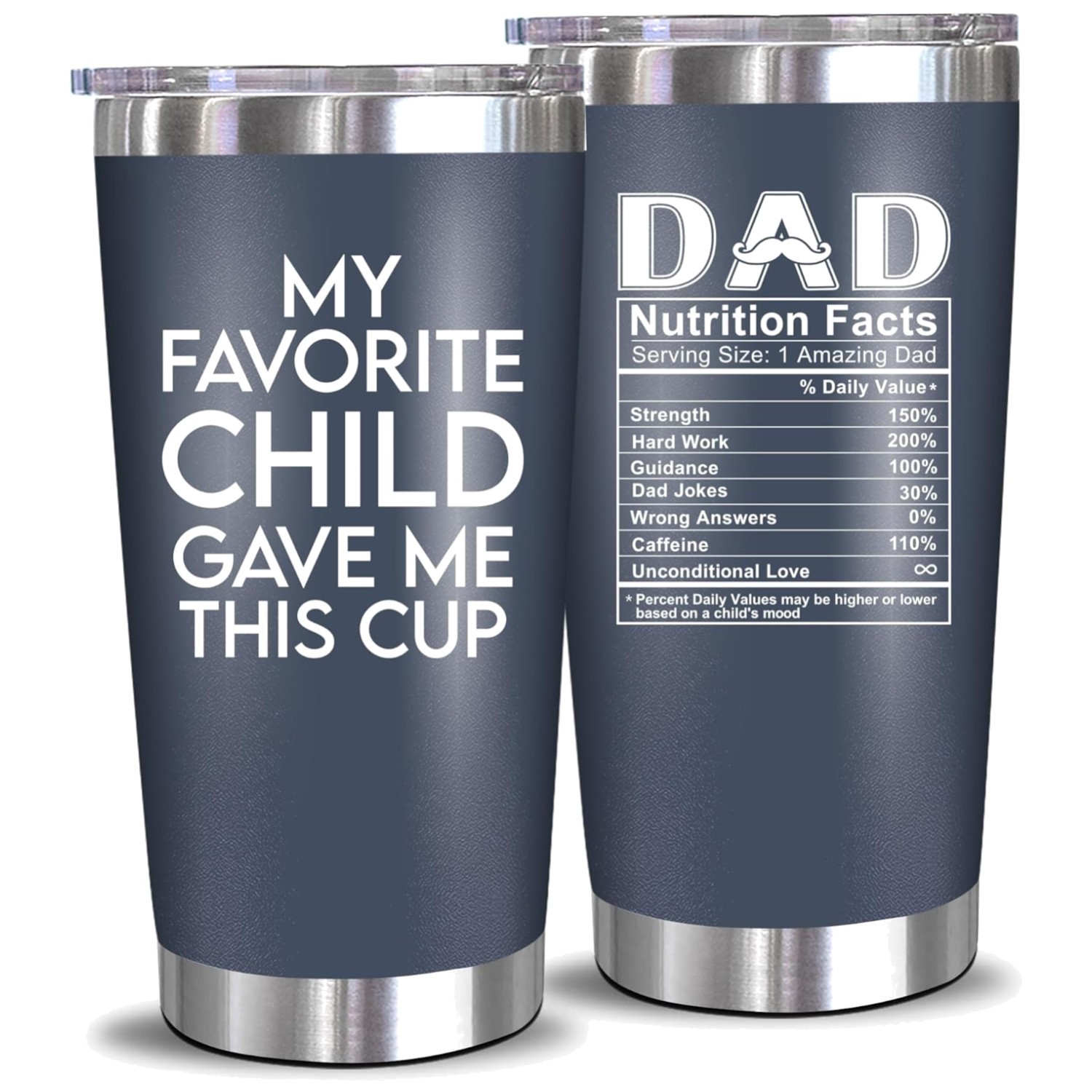 Dad Birthday Gift – 20oz Tumbler for Father, Bonus Dad