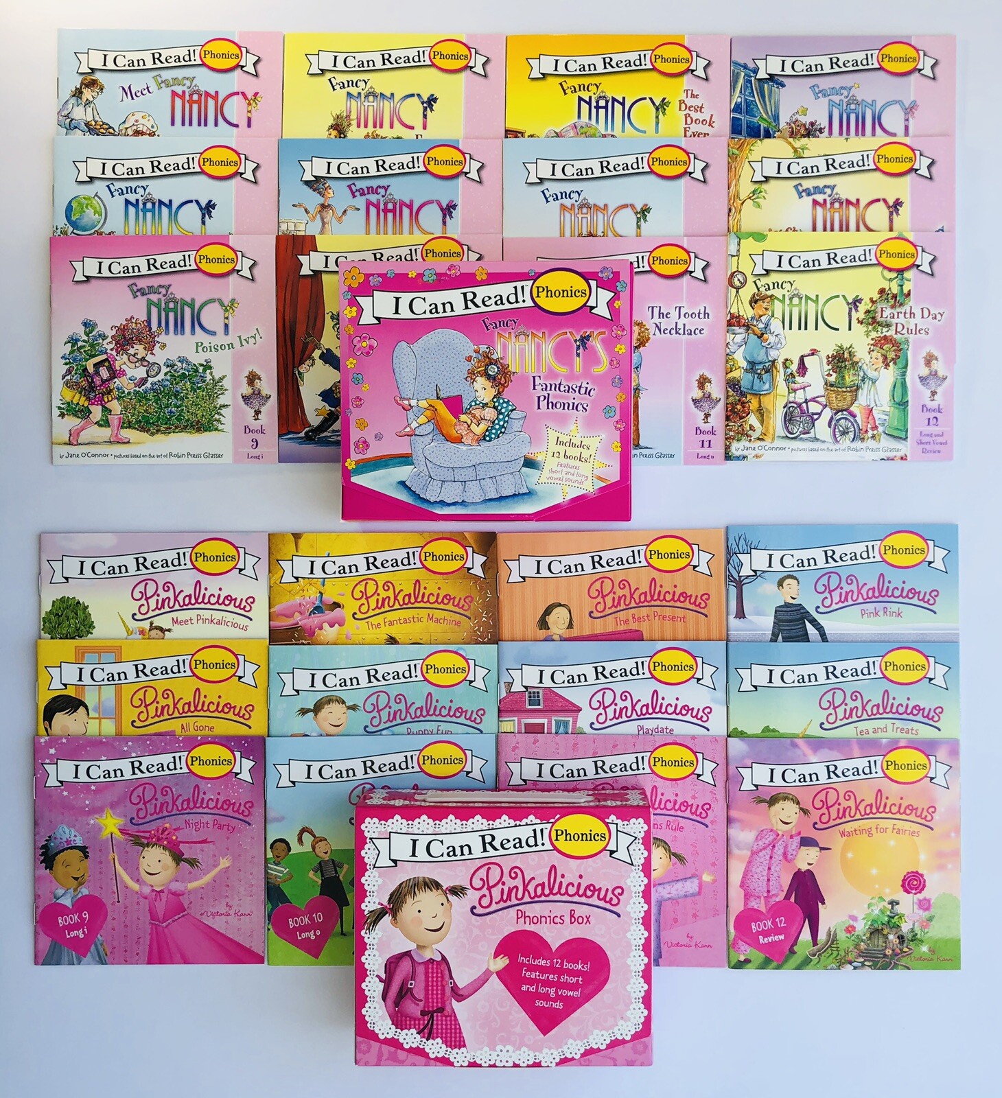 Fancy Nancy + Pinkalicious Kids Books Phonics Fun I Can Learn to Read Lot 24