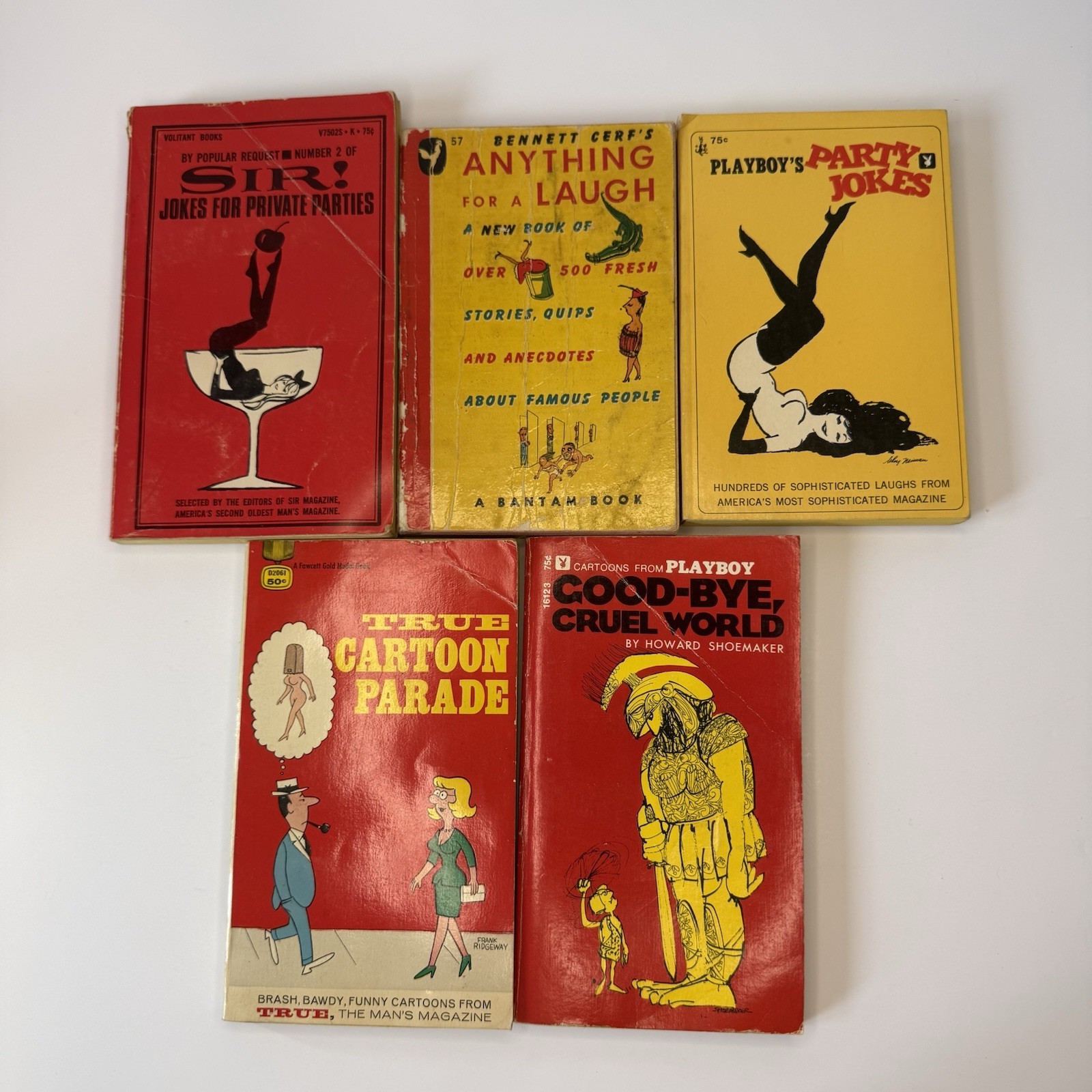 Vintage Humor Paperback Book Lot Playboy Cartoons Bennett Cerf 1940s–1970s