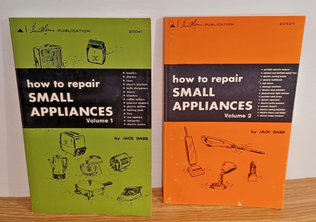 How to Repair Small Appliances First Editions 1971 Jack Darr Volumes 1 and 2