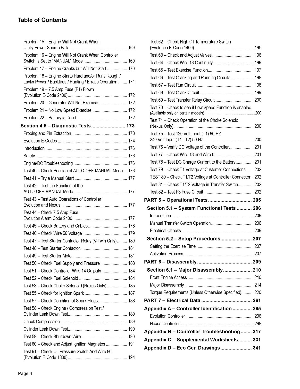 GENERAC Air Cooled Evolution Nexus Diagnostic Repair Manual – WIRE FASTENED