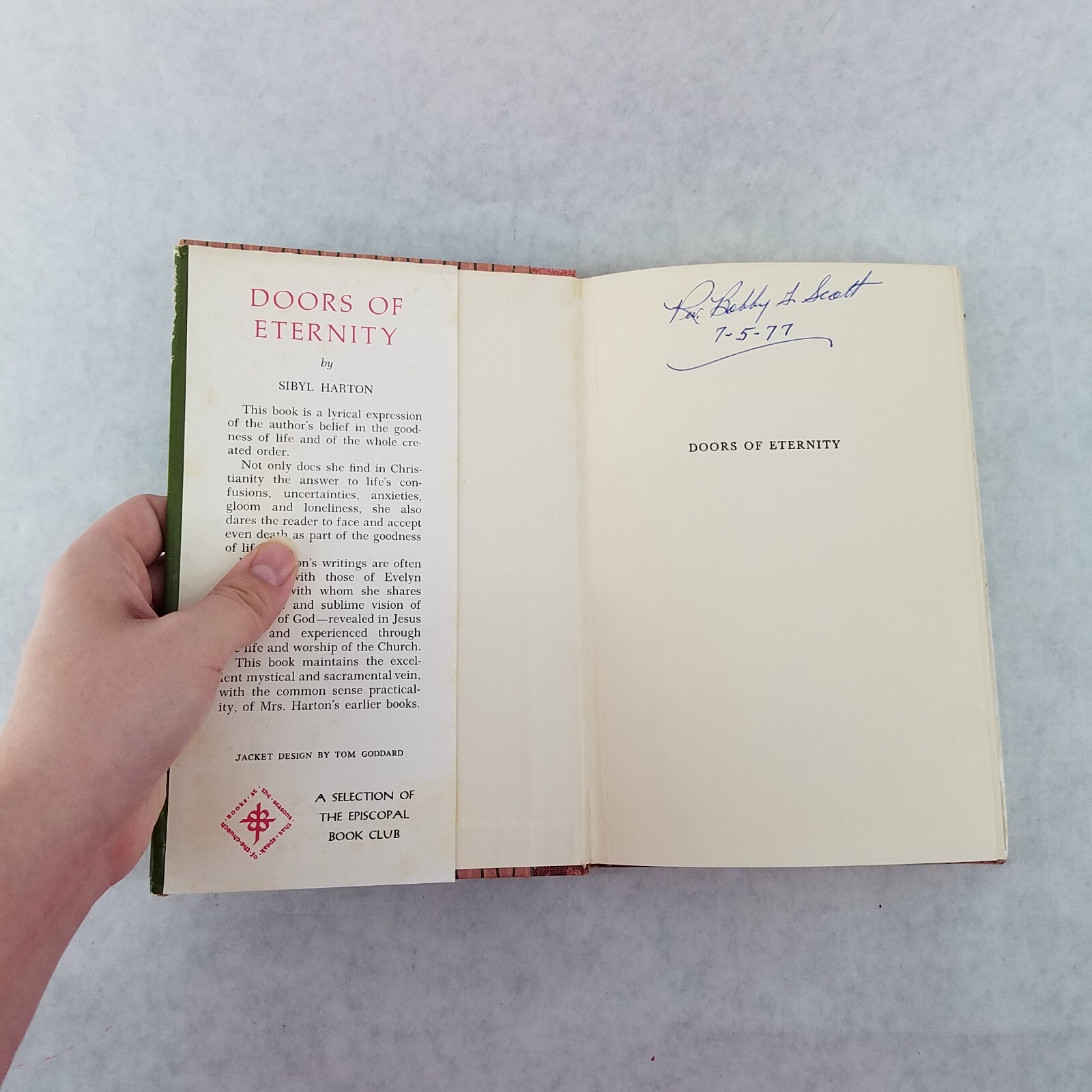 DOORS OF ETERNITY – 1965 Christian Hardcover by Sibyl Harton – NO TEXT MARKS