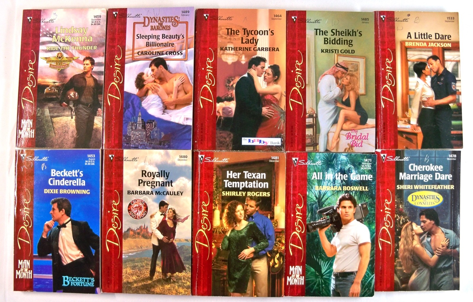 Lot of 48 Vintage Harlequin/Silhouette ‘Desire’ & ‘Temptation’ Series Paperbacks